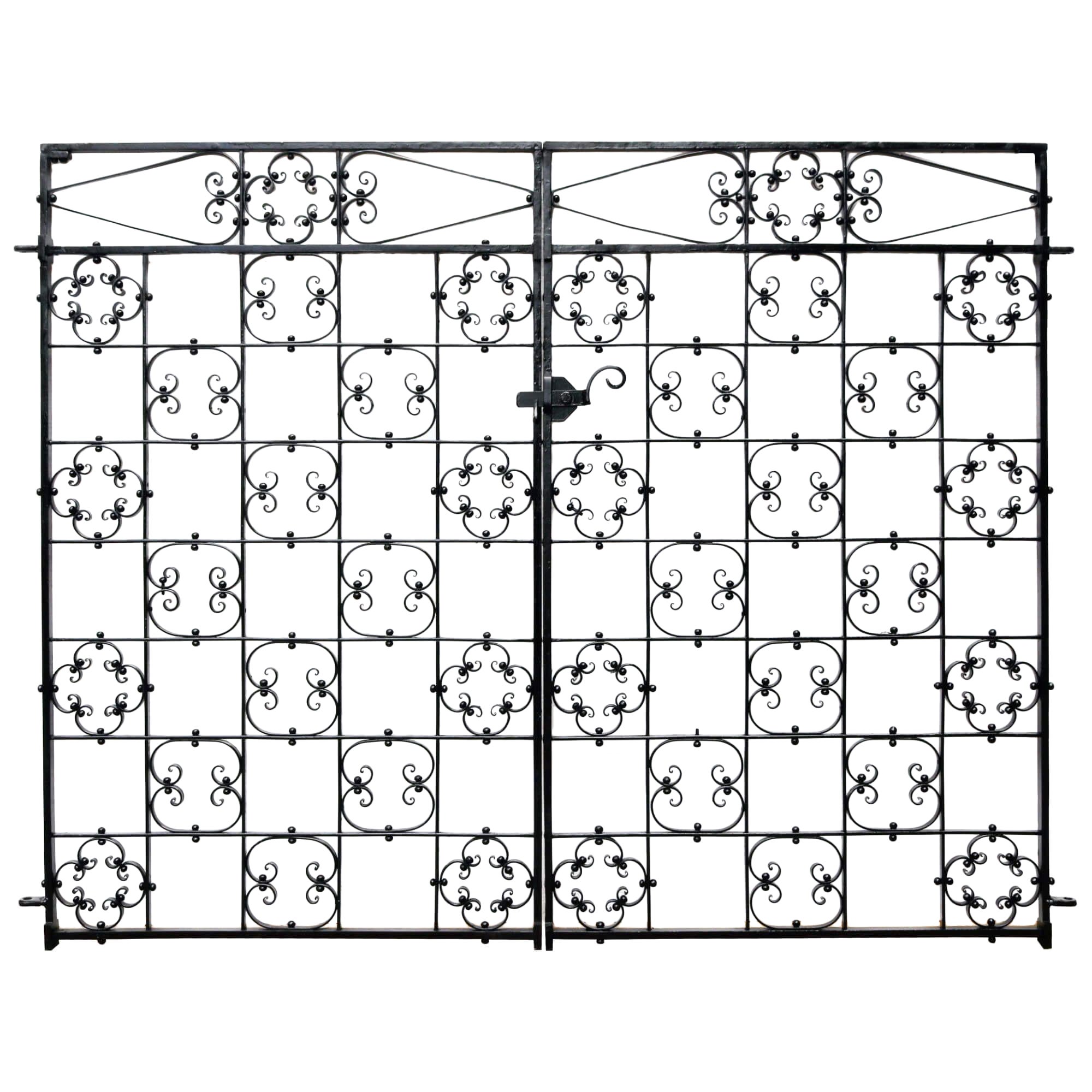Juego de Puertas Laterales Antiguas de Hierro Forjado