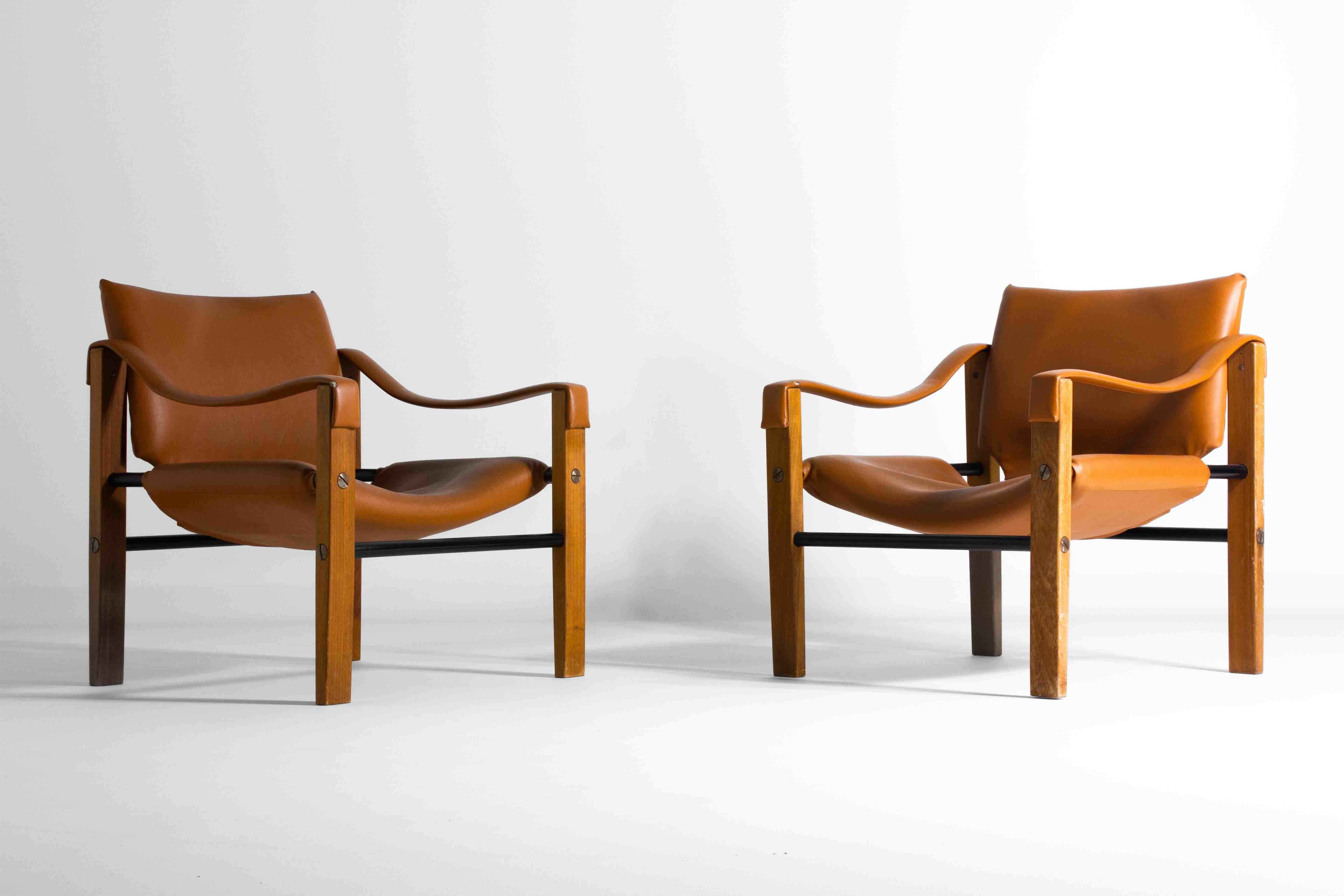 Mid-Century Modern Set of Arkana safari chairs by Maurice Burke, Scotland 1970s