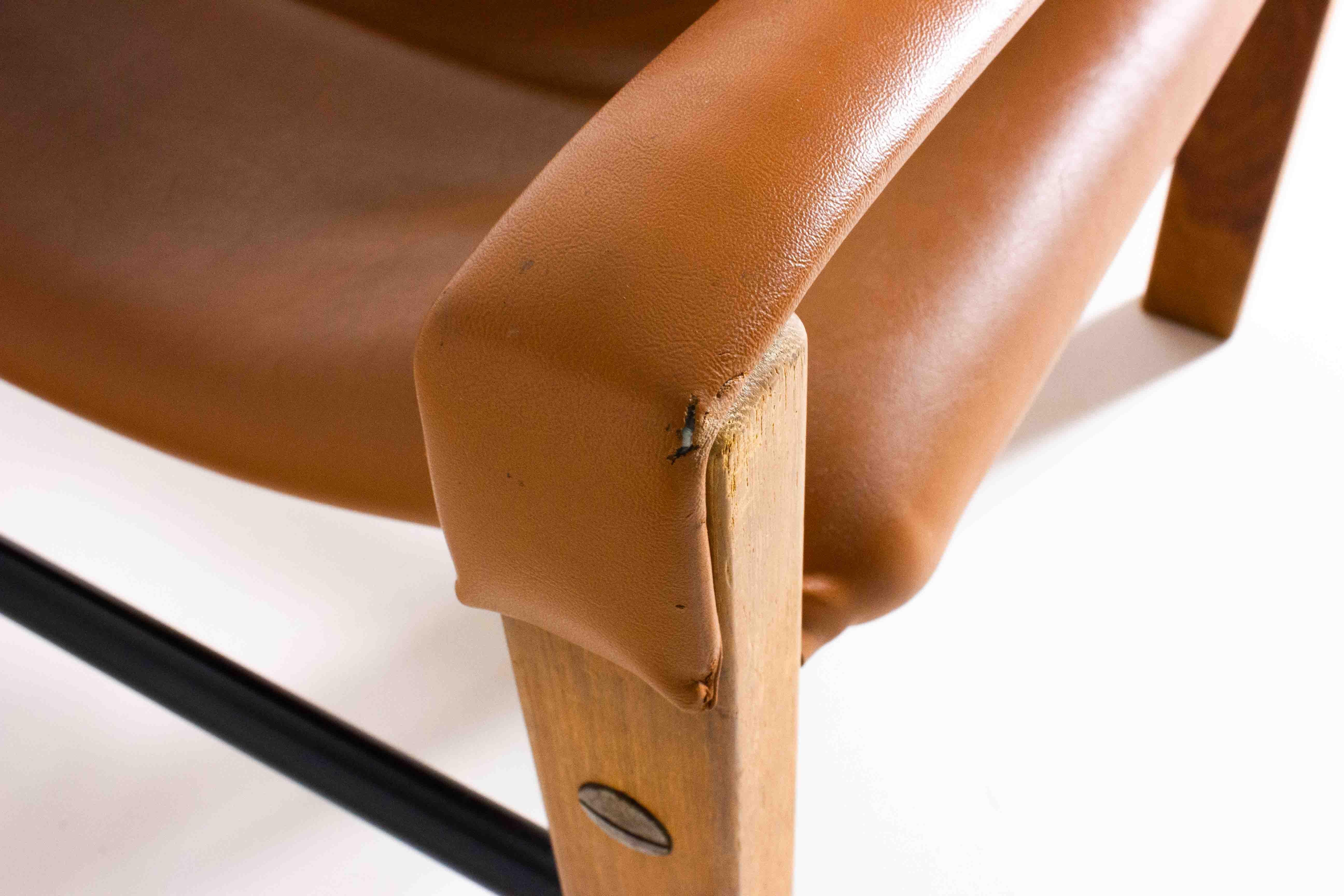 Leather Set of Arkana safari chairs by Maurice Burke, Scotland 1970s