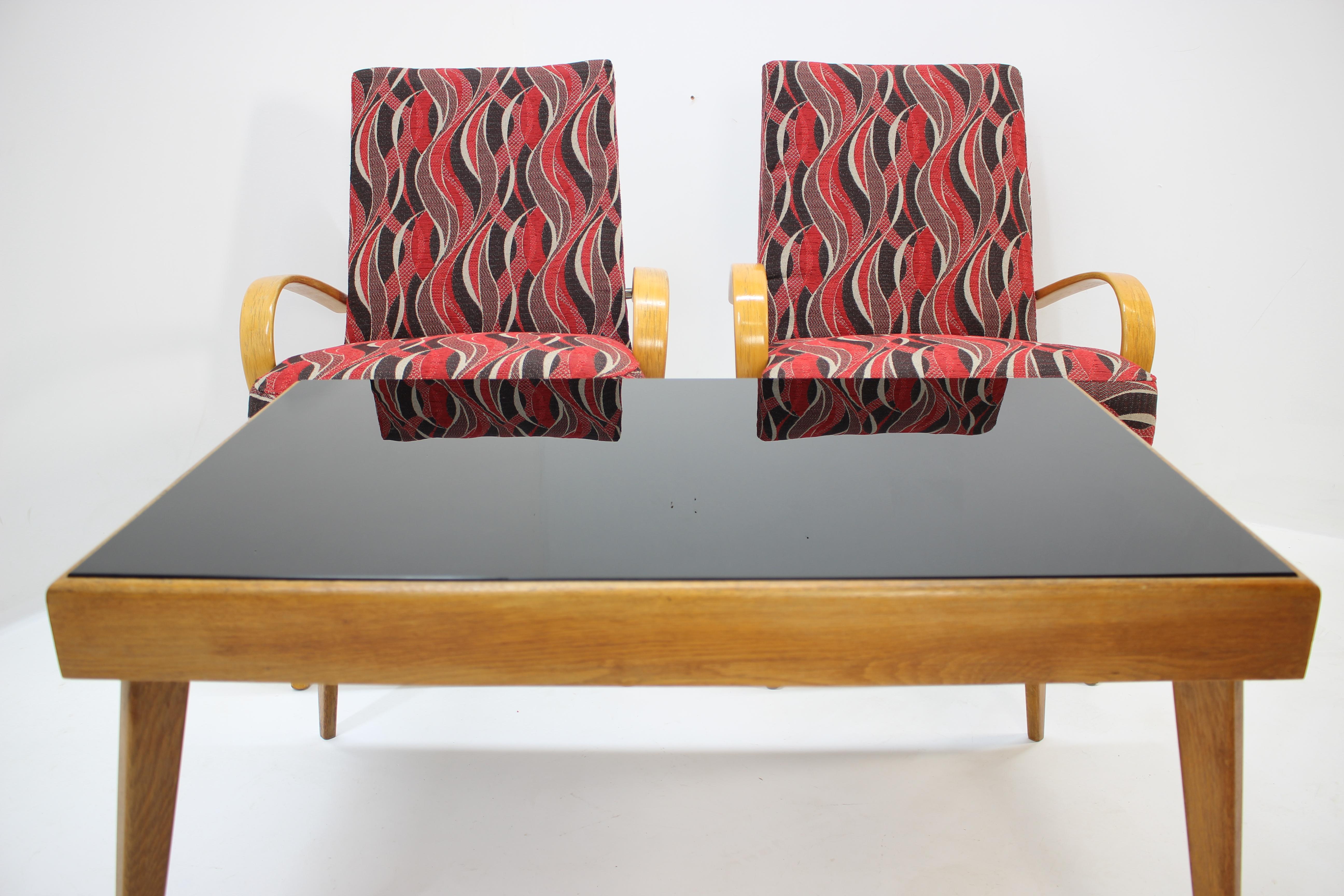 Czech Set of Armchairs and Coffee Table by Jaroslav Smidek, 1960s