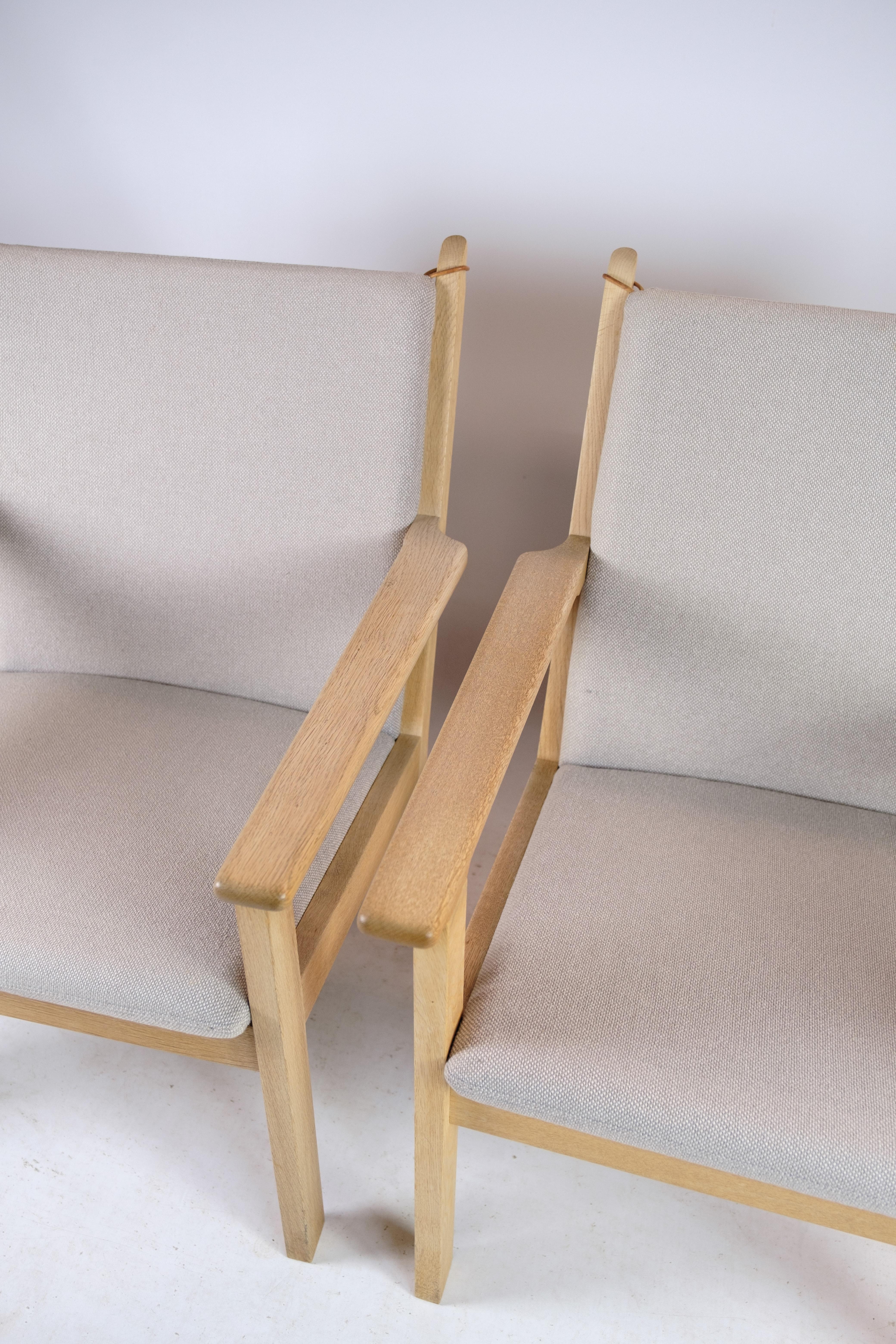 Ensemble de 2 fauteuils modèle Ge284 conçus par Hans J. Wegner et fabriqués par Getama en vente 5