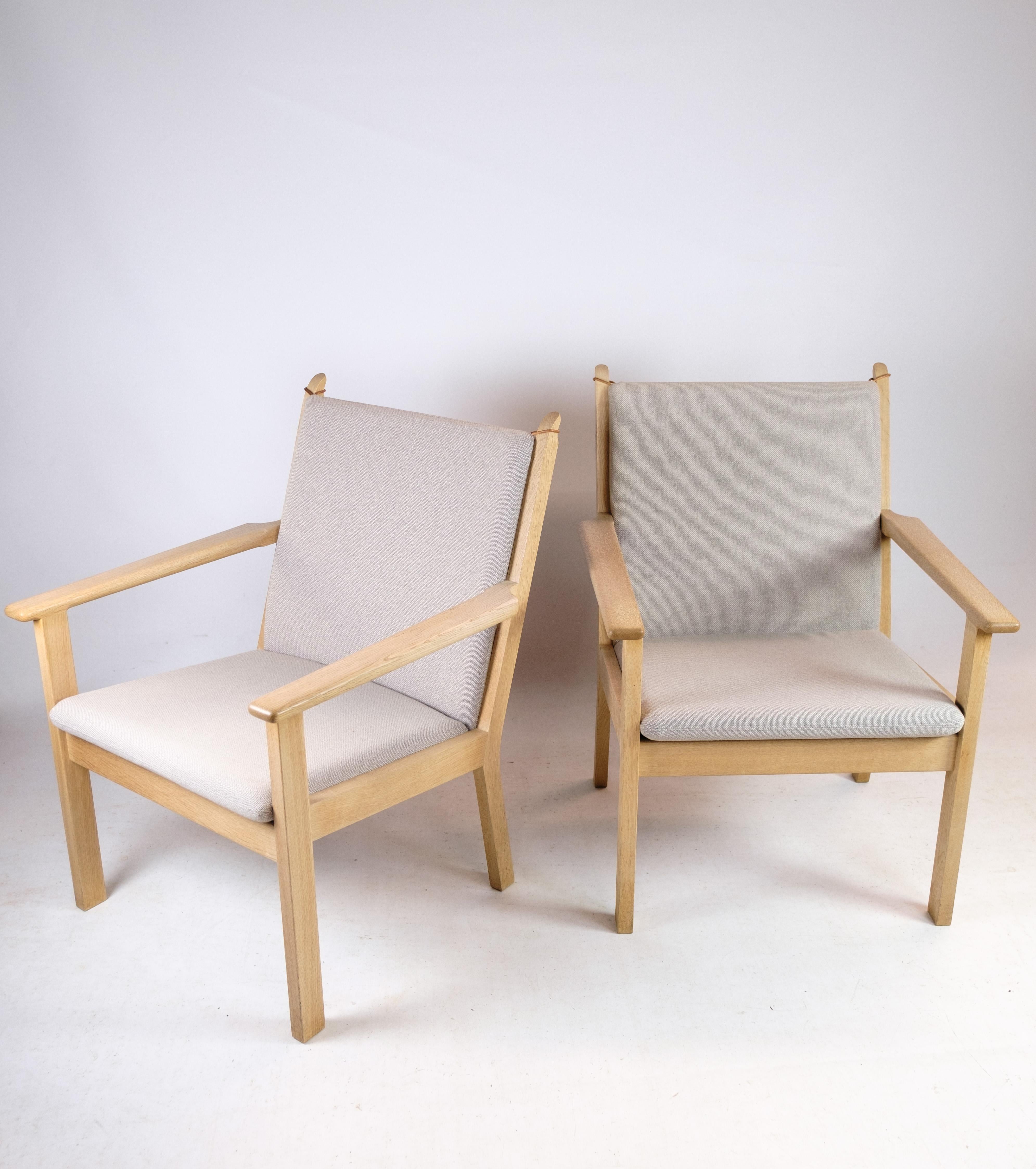 Ensemble de 2 fauteuils modèle Ge284 conçus par Hans J. Wegner et fabriqués par Getama en vente 6