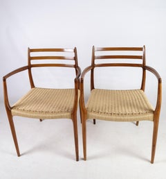 Set of Armchairs, Model No 62 Made In Teak By Niels O. Møller From 1962s