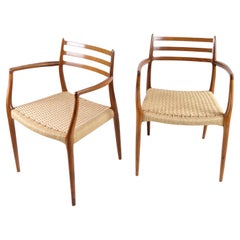 Set of Armchairs, Model No 62 Made In Teak By Niels O. Møller From 1962s