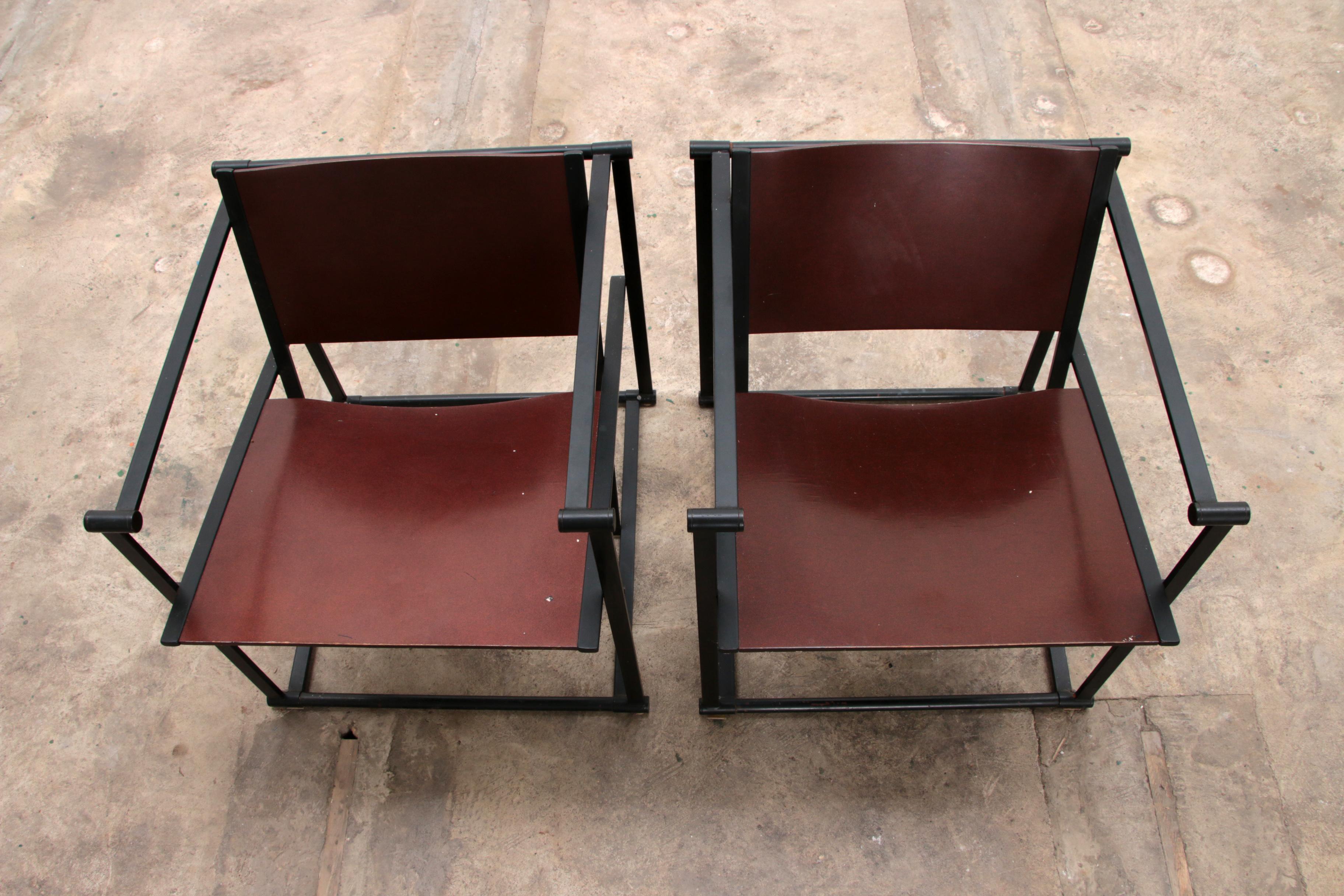 Late 20th Century Set of armchairs Pastoe design by Radboud van Beekum Model FM60 