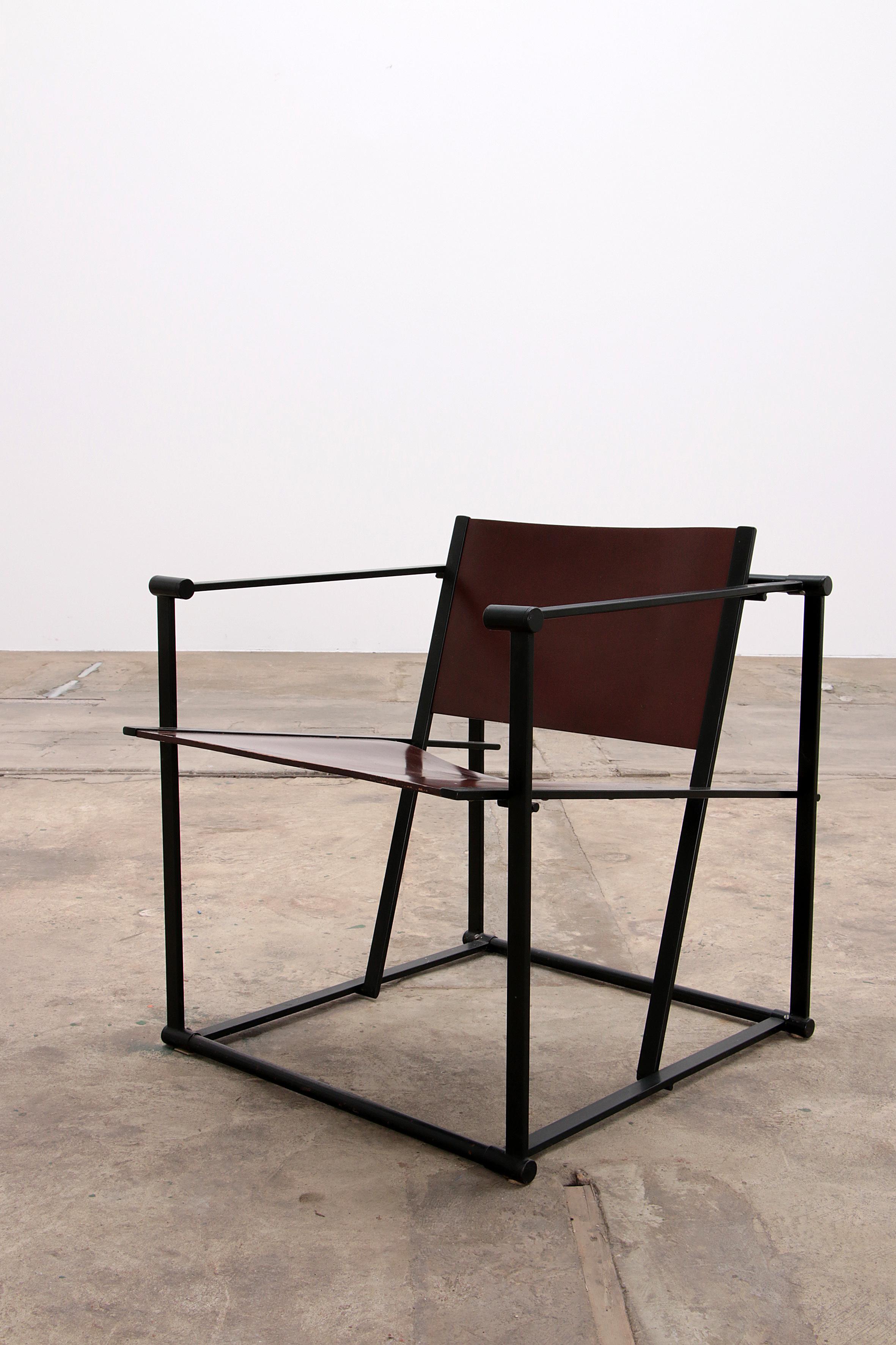 Metal Set of armchairs Pastoe design by Radboud van Beekum Model FM60 