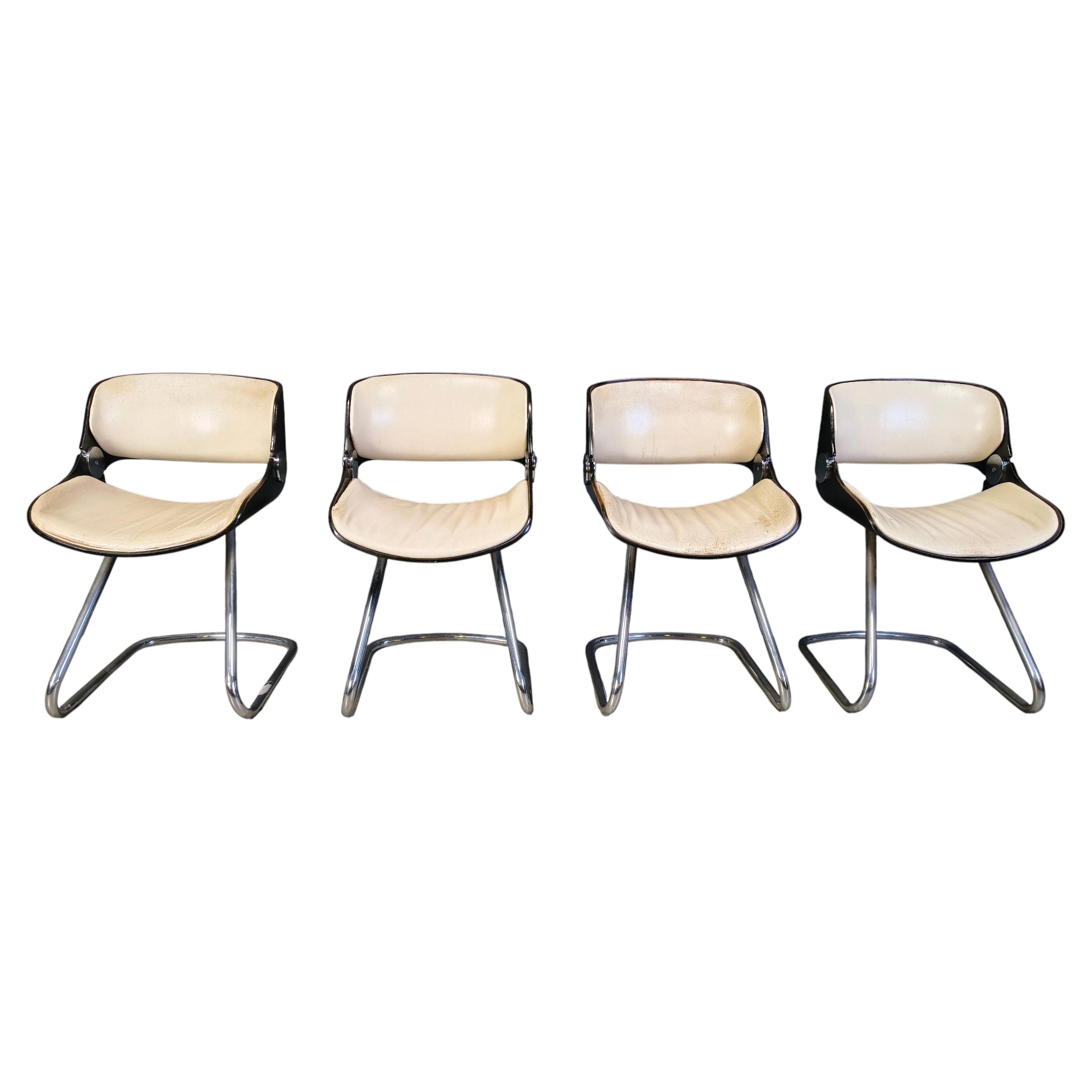 Conjunto de sillas de comedor Arpege Étienne Fermigier para Baumann, años 1970