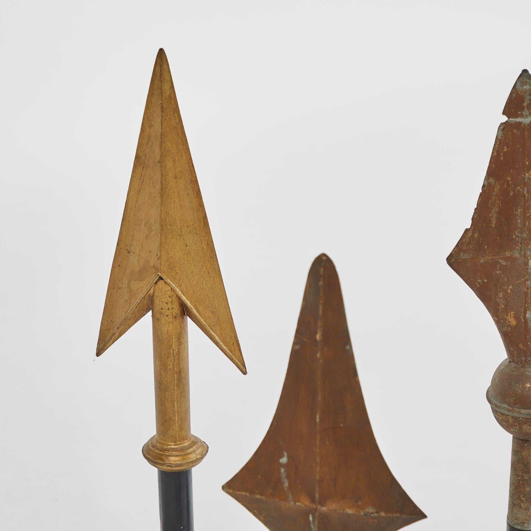 English Set of Arrow Finials on Stands