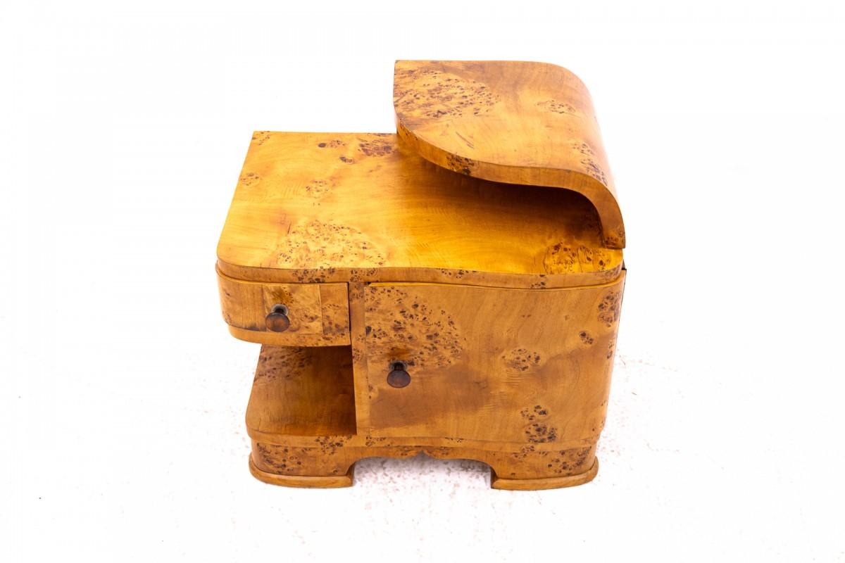20ième siècle Ensemble de tables de chevet Art déco, Pologne, milieu du XXe siècle. en vente