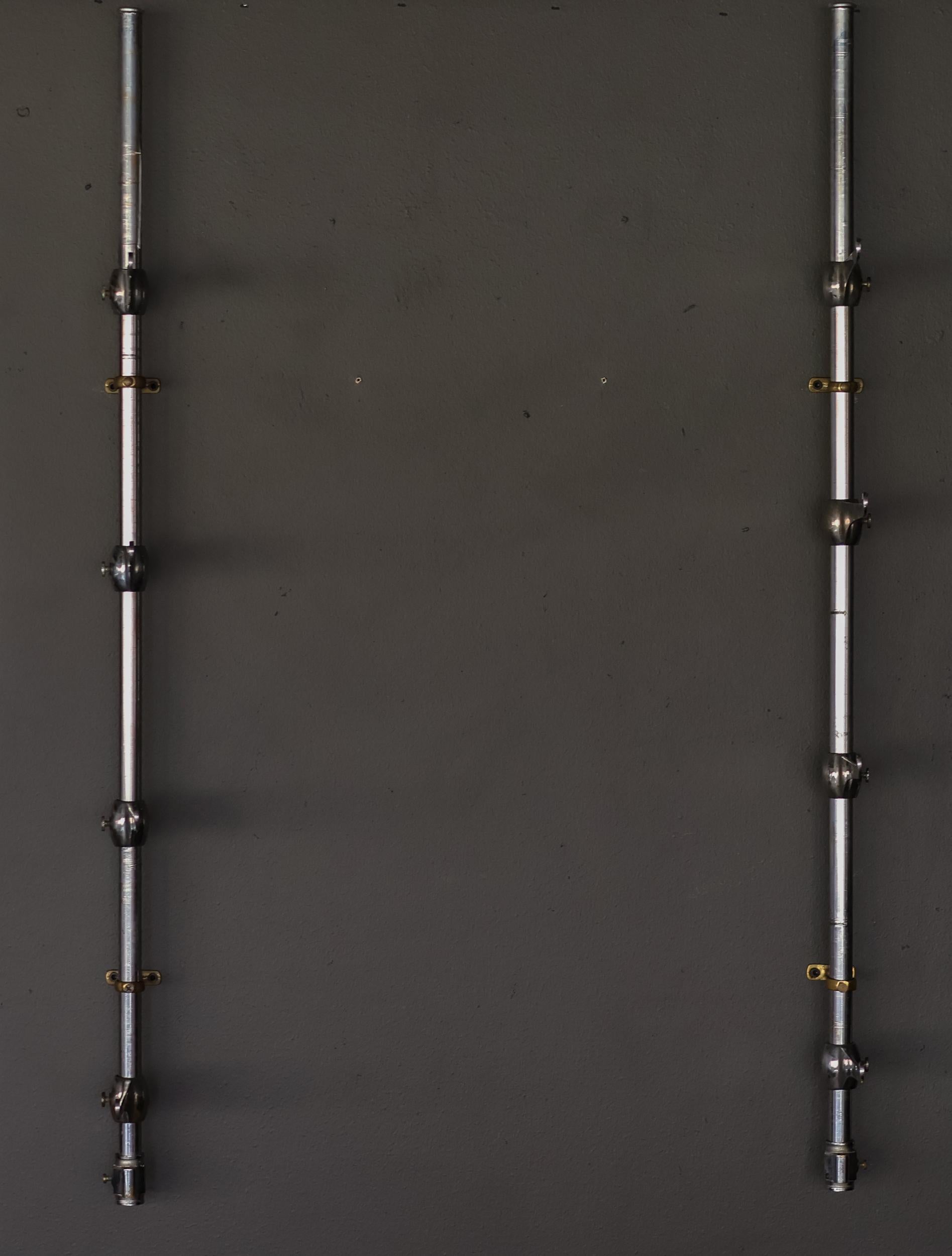 French Set of Art Deco Brackets for Glass Shelves – Refined Architectural Elegance For Sale