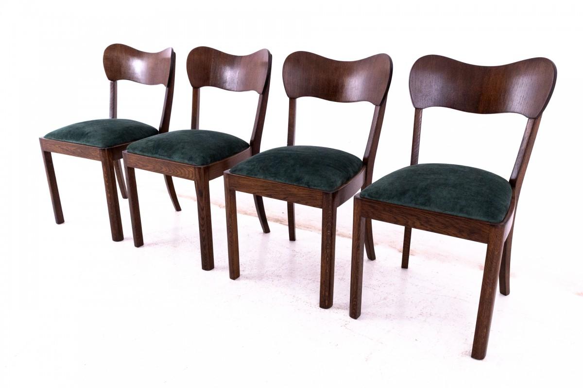 Satz Art-Déco-Stühle, Polen, 1930er Jahre. (Art déco) im Angebot