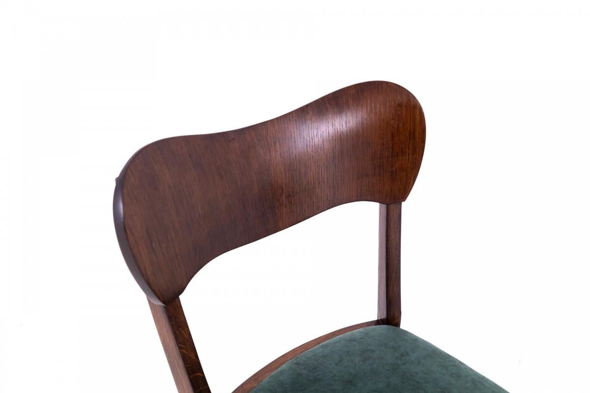 Satz Art-Déco-Stühle, Polen, 1930er Jahre. (Samt) im Angebot