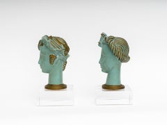 Set of Art Deco Chalk Ware Bust
