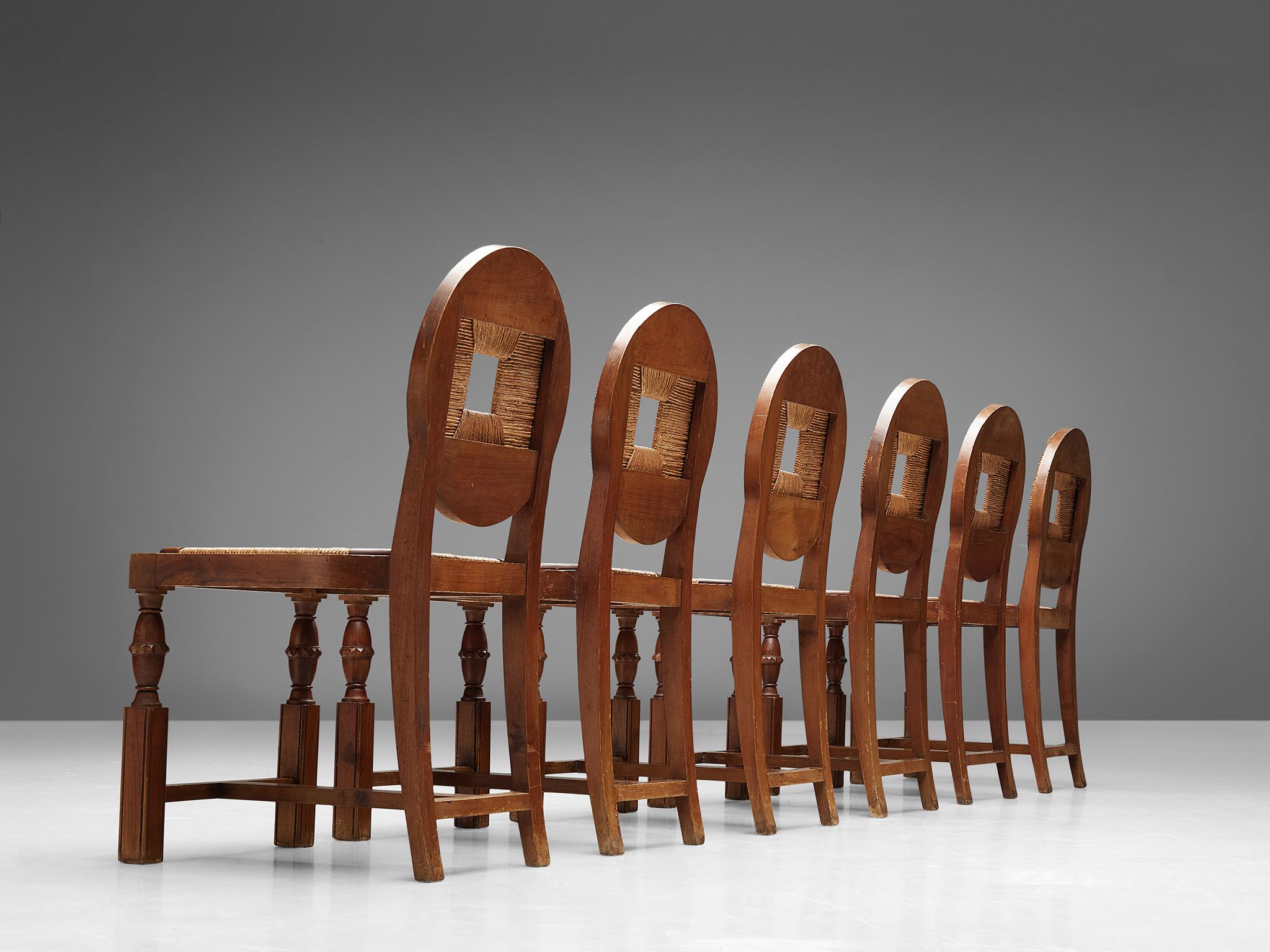 Mid-Century Modern Set of Art Deco Dining Chairs