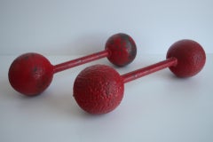 Set of Art deco Double Ball Dumbbels, 1930s.