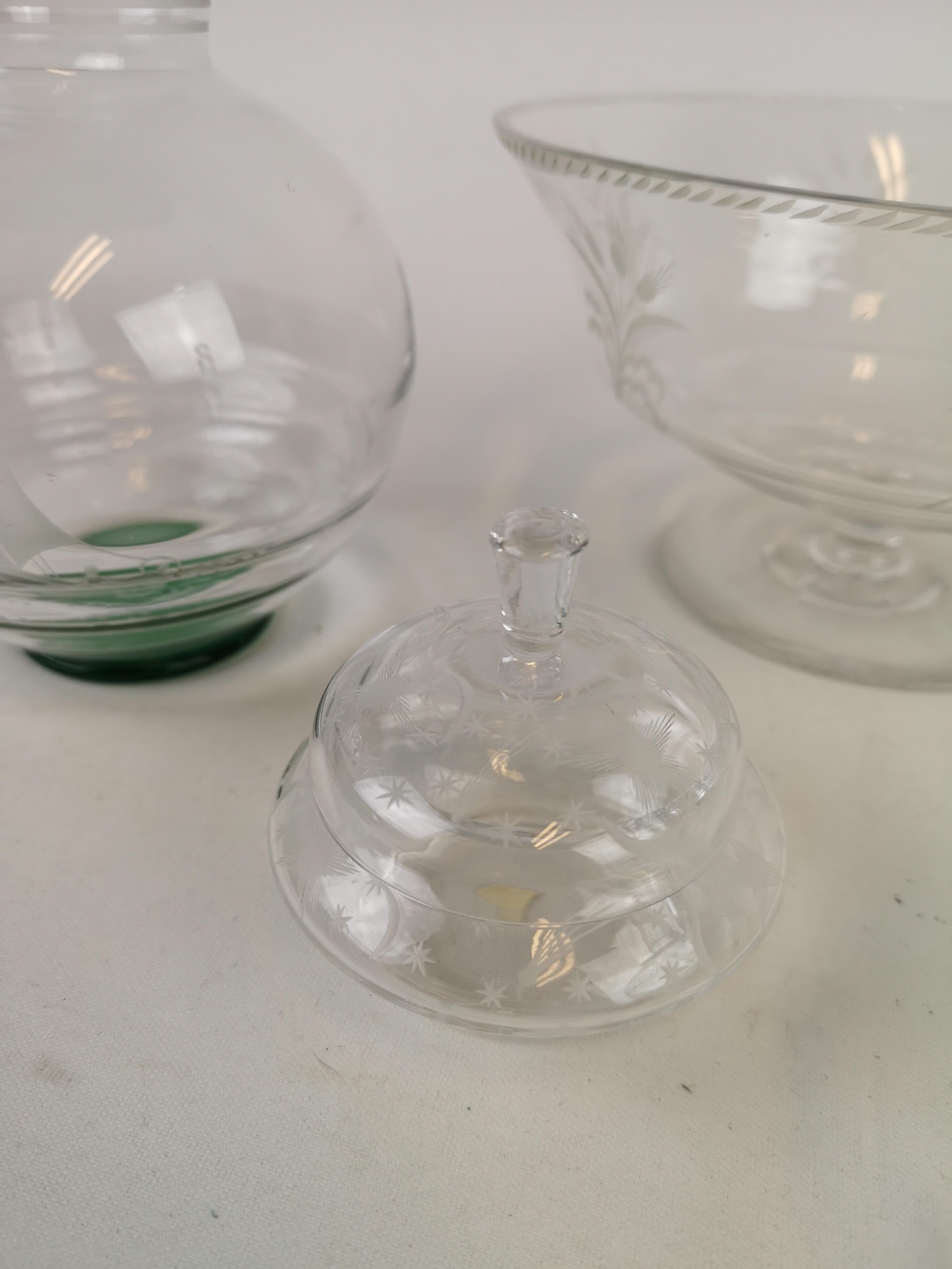 Milieu du XXe siècle Ensemble de verres Art déco conçus par Edward Hald, Suède, années 1930