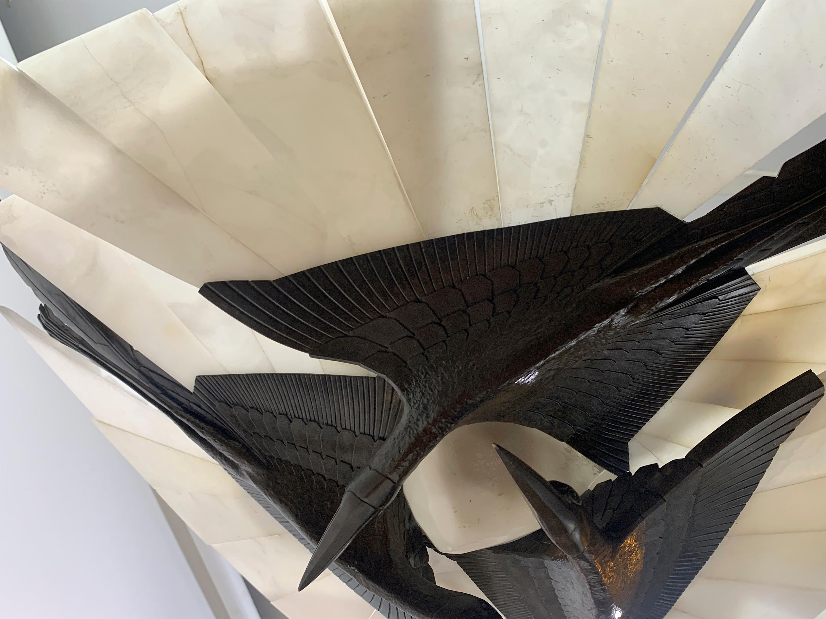 Conjunto de lámpara de araña Art Déco 