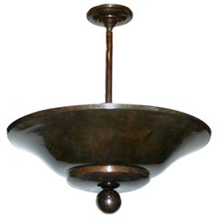 Set of Art Deco Patinated Bronze Light Fixtures, Sold Individually