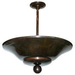 Set di lampade Art Deco in bronzo patinato, vendute singolarmente