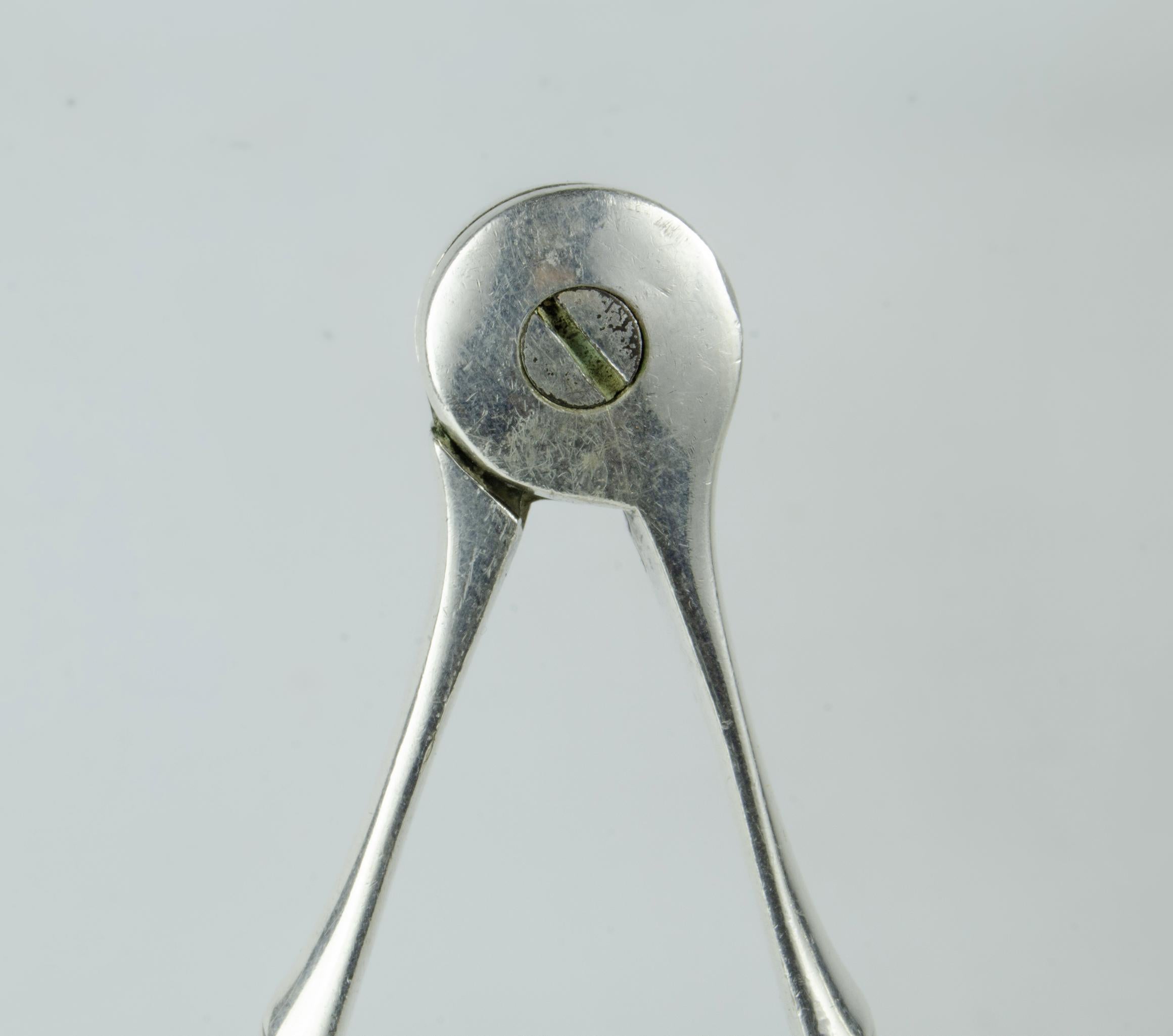 Francese Set di pinze per asparagi articolate in argento placcato Art Decó di Christofle, Francia in vendita