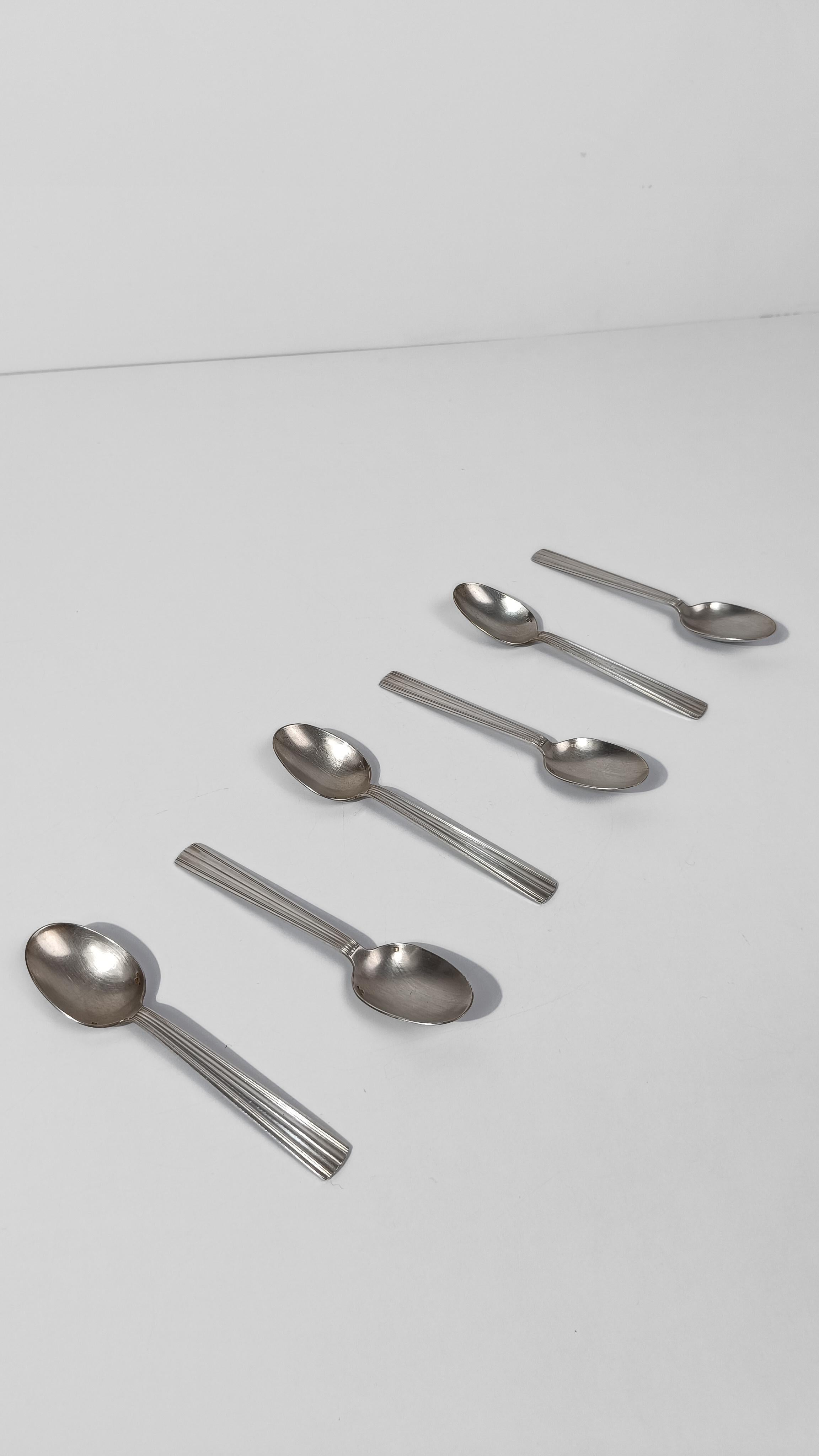 Set di posate in stile Art Deco placcate in argento MIRA Di LUC LANEL per Christofle in vendita 10