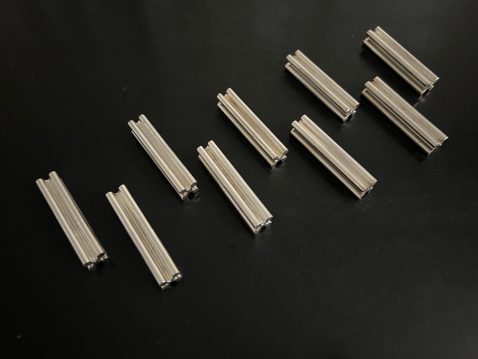 Art Deco set of art deco silver plated knife holders For Sale