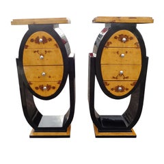 Set of Art Deco Style Nightstands Side Tables