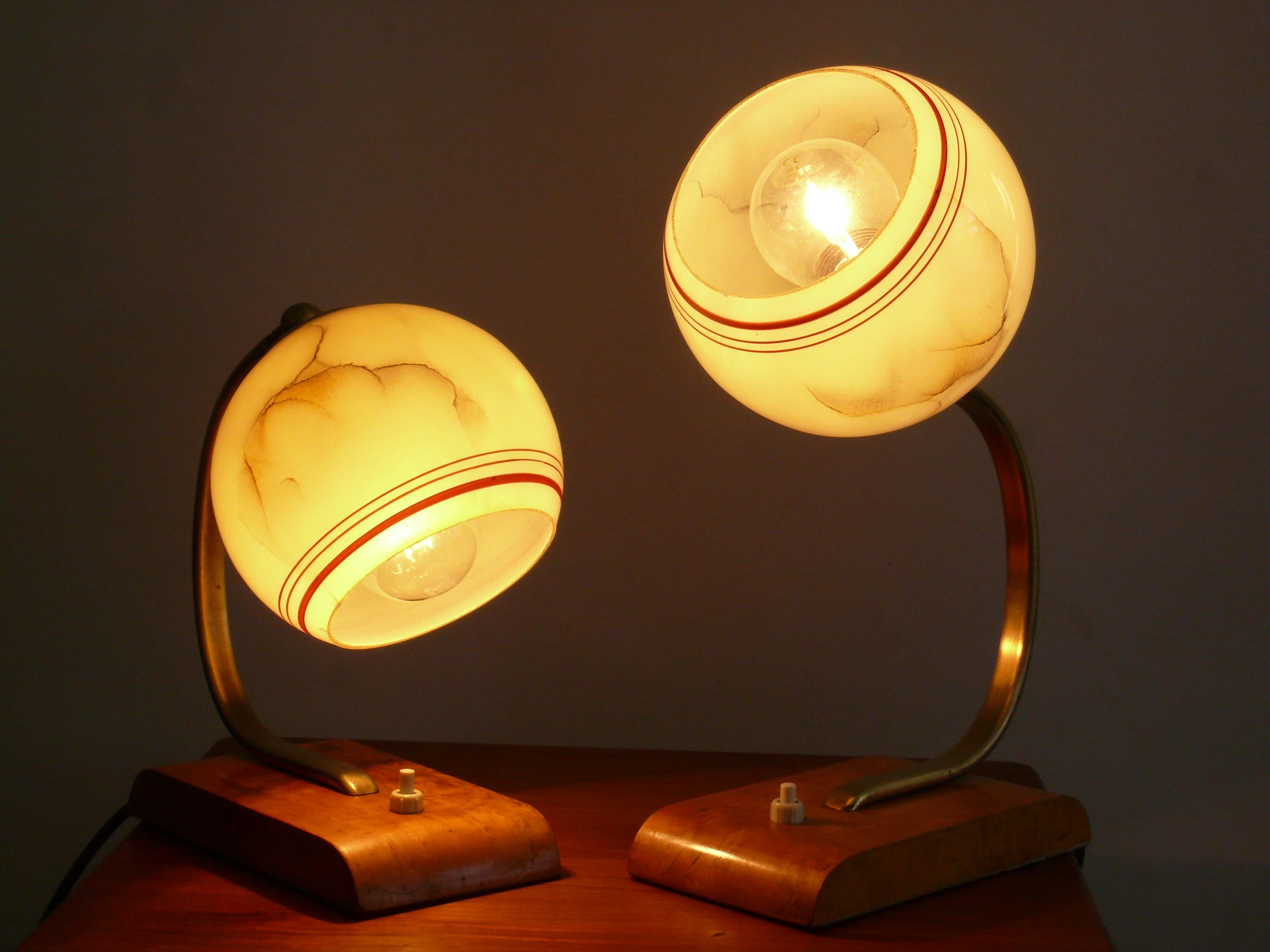 Art Deco Set of Art Déco Table Lamps, 1930