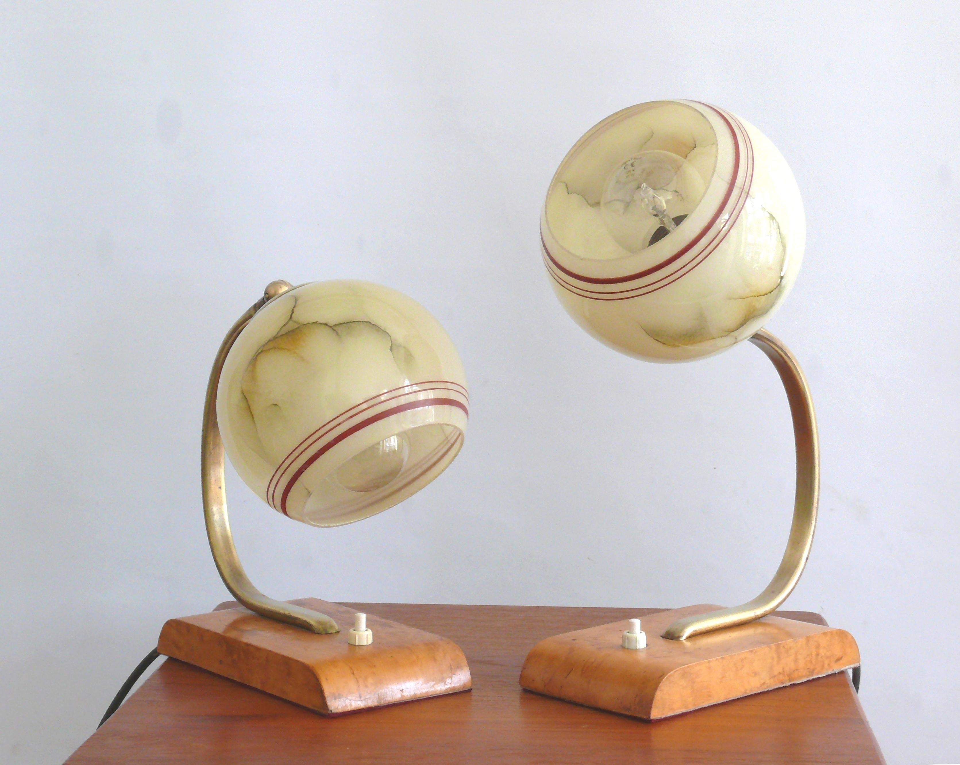 German Set of Art Déco Table Lamps, 1930