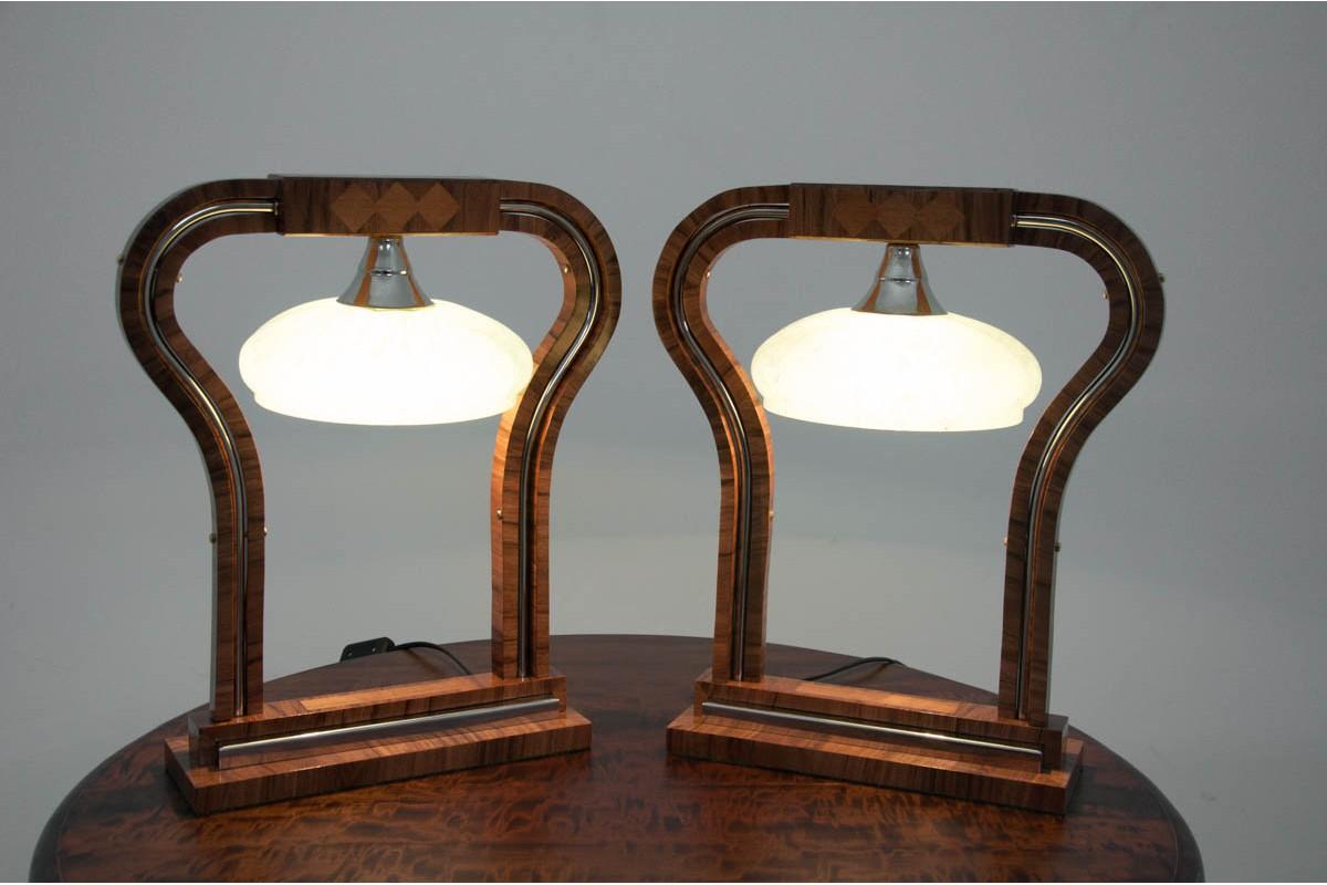 Polish Set of Art Deco Table Lamps