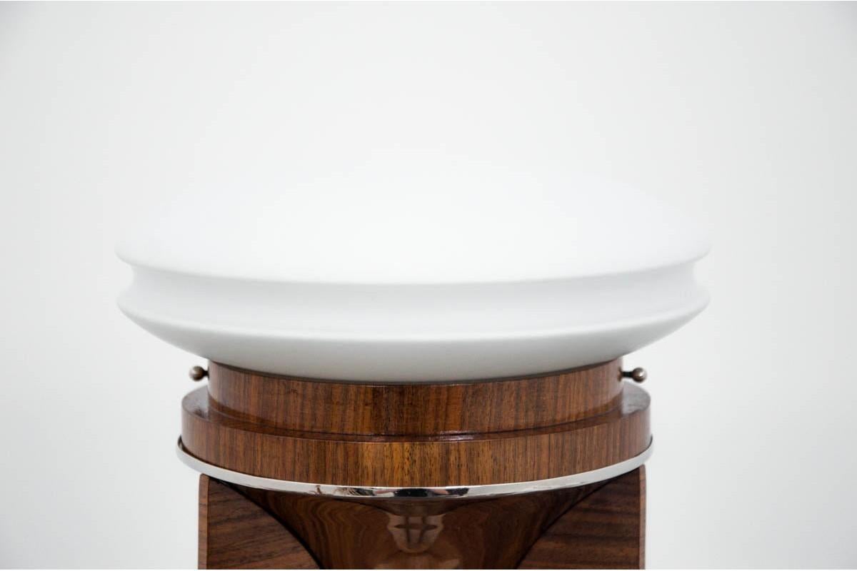 Walnut Set of Art Deco Table Lamps