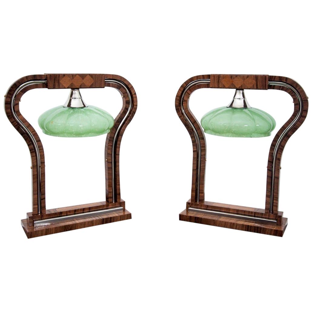 Set of Art Deco Table Lamps