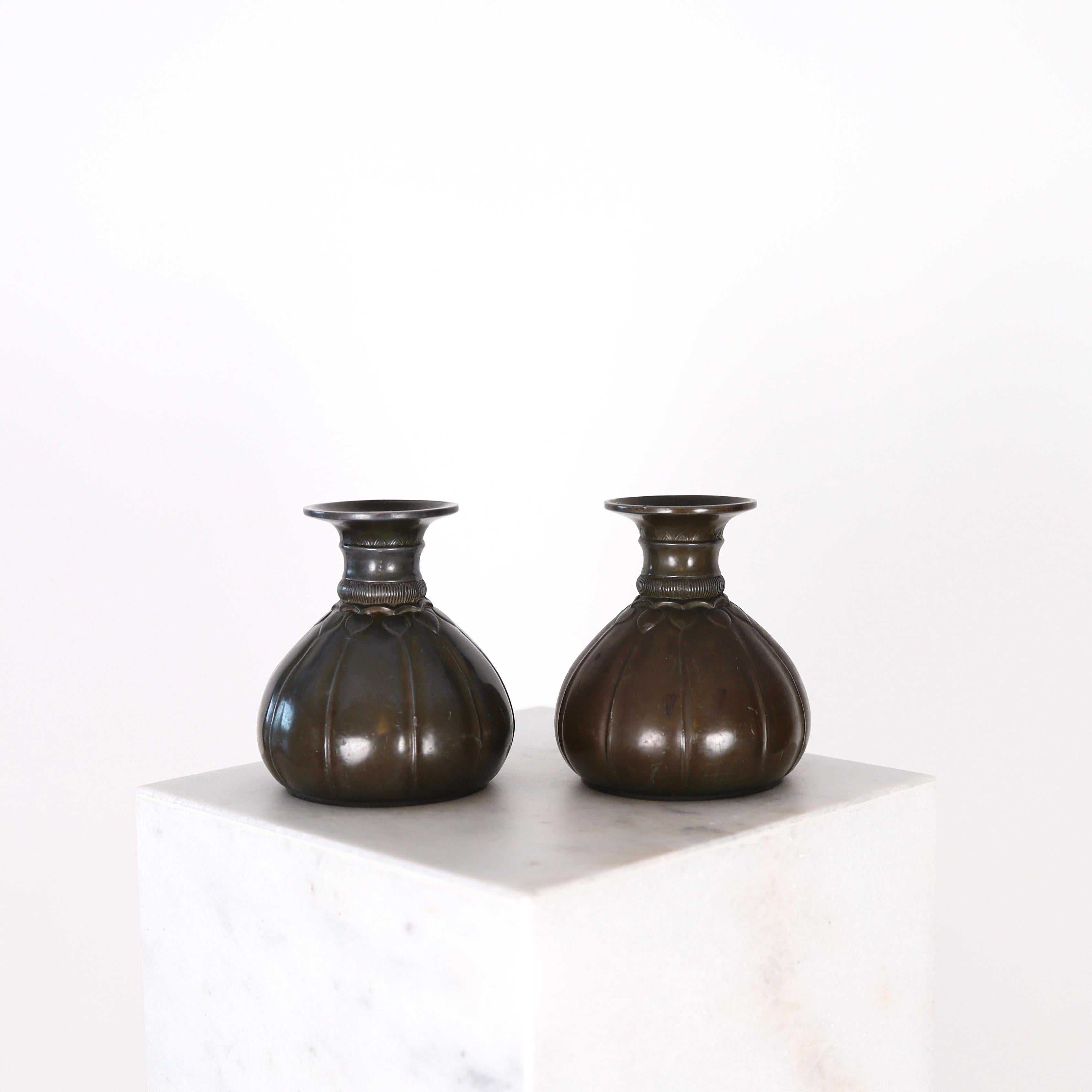 Set von Art déco-Vasen von Just Andersen, 1920er Jahre, Dänemark im Angebot 4