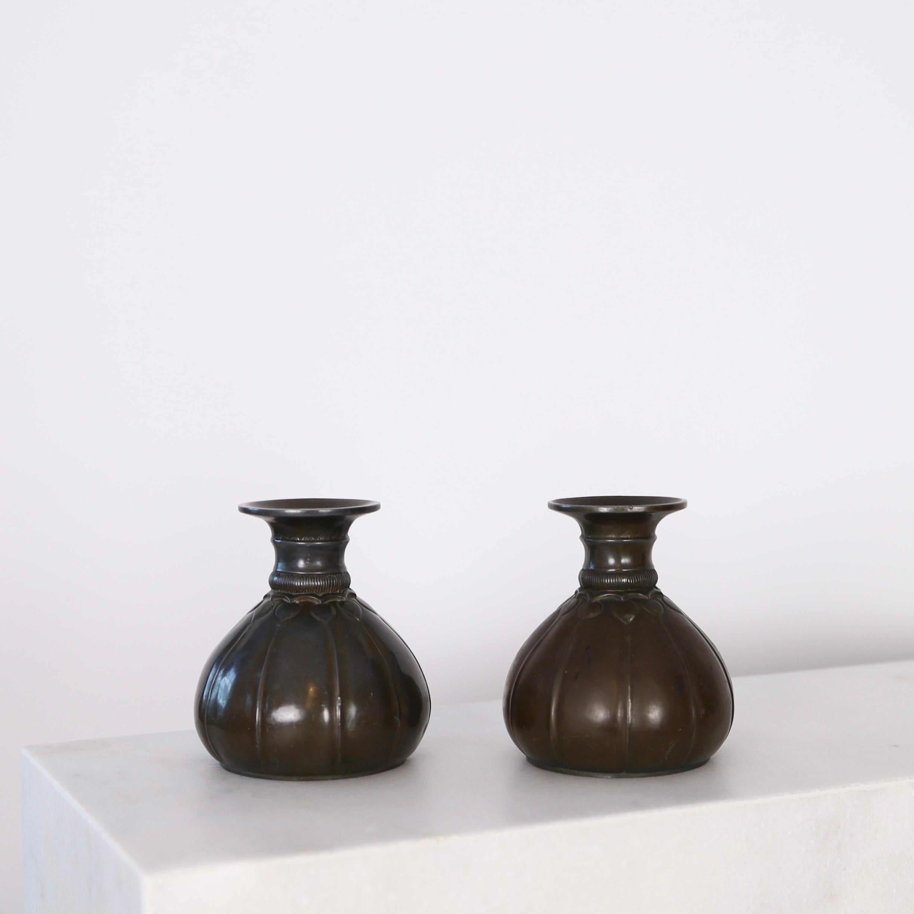 Set di vasi art déco di Just Andersen, anni '20, Danimarca in vendita 5