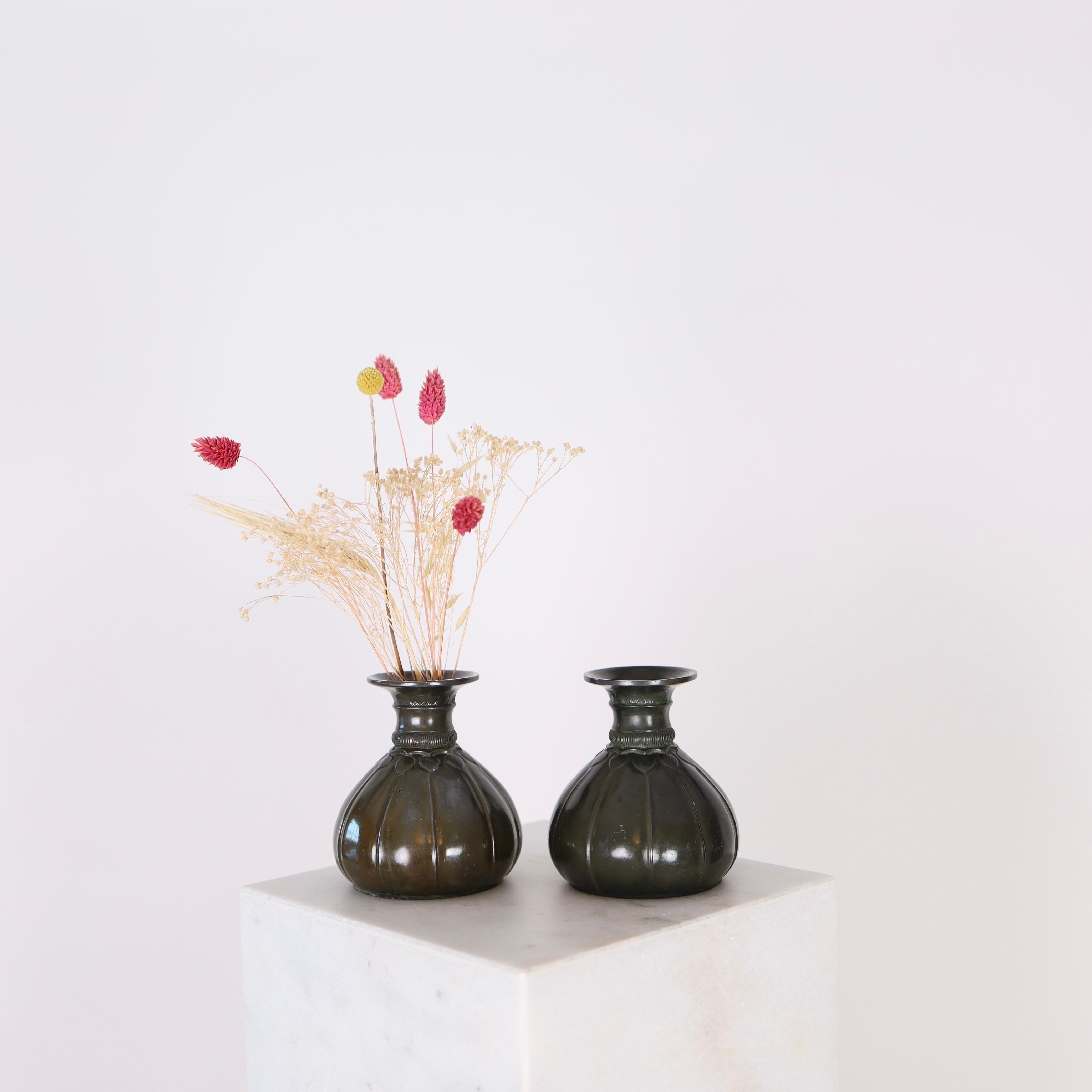 Danish Set of art deco vases by Just Andersen, 1920s, Denmark For Sale