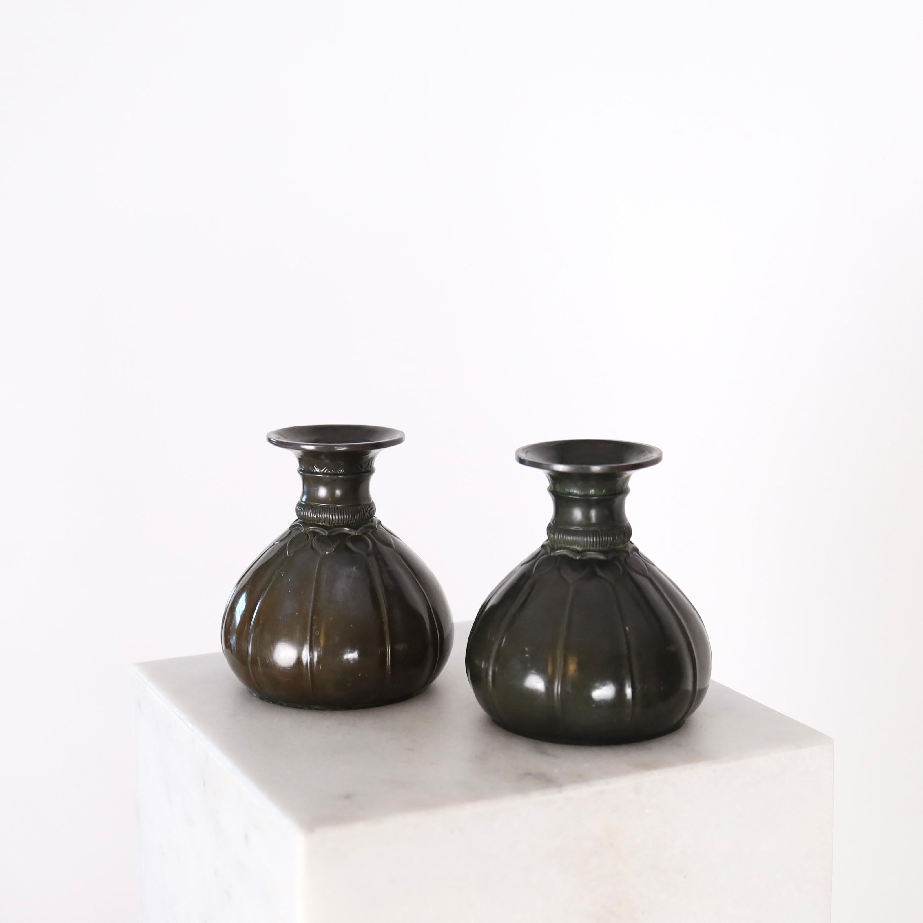 Set of art deco vases by Just Andersen, 1920s, Denmark In Good Condition For Sale In Værløse, DK