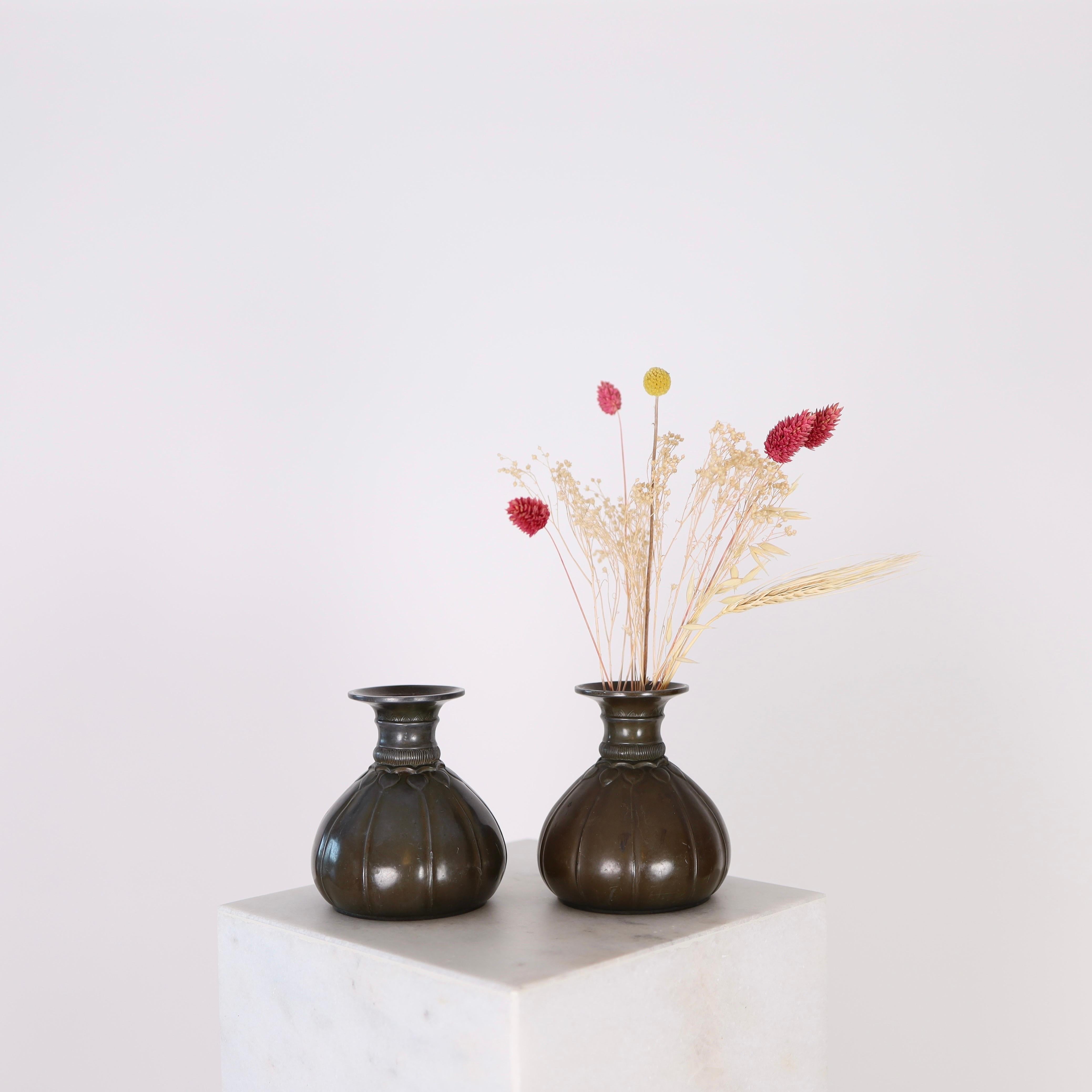 Set of art deco vases by Just Andersen, 1920s, Denmark In Good Condition For Sale In Værløse, DK