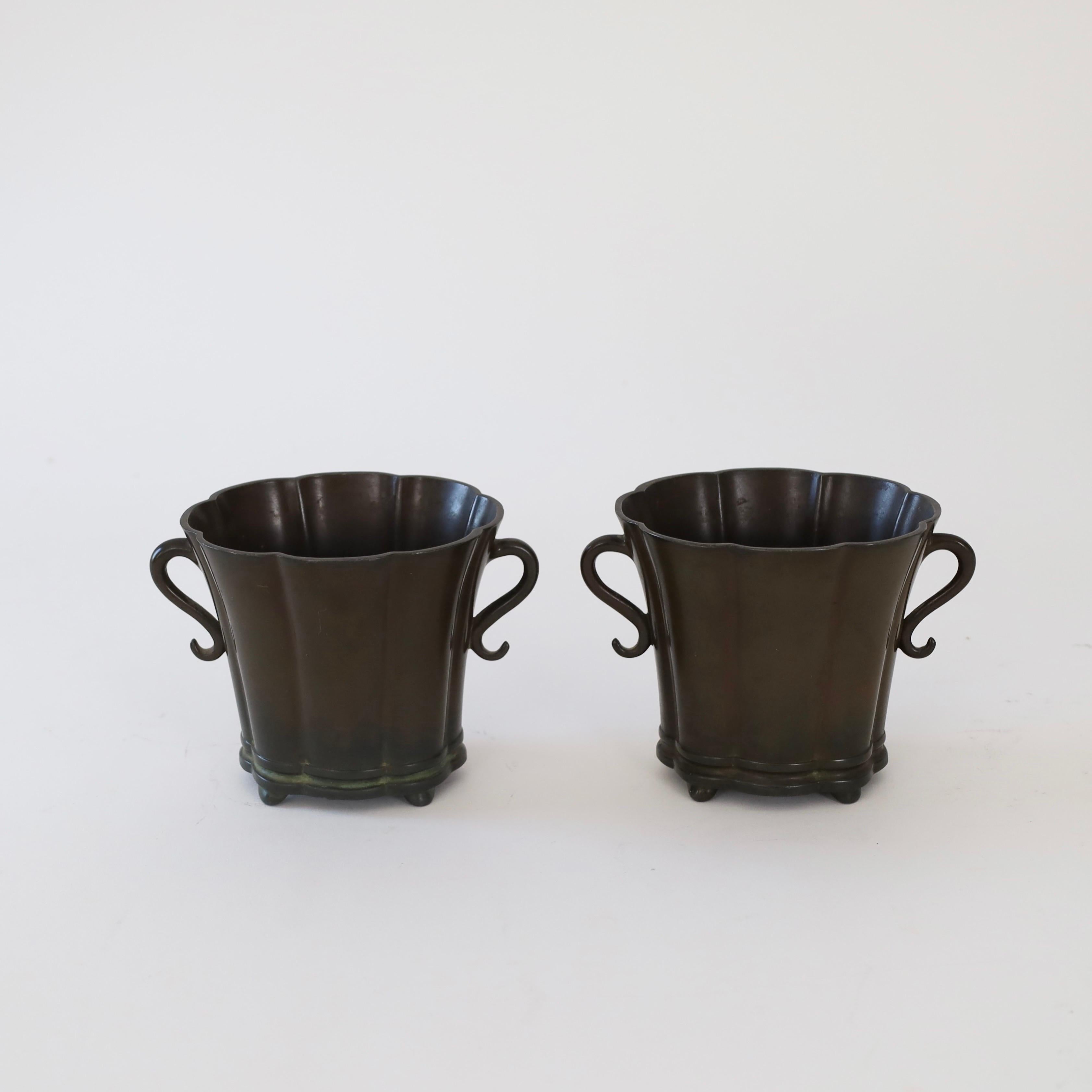 Set di vasi Art Deco di Just Andersen, anni '20, Danimarca In condizioni discrete in vendita a Værløse, DK