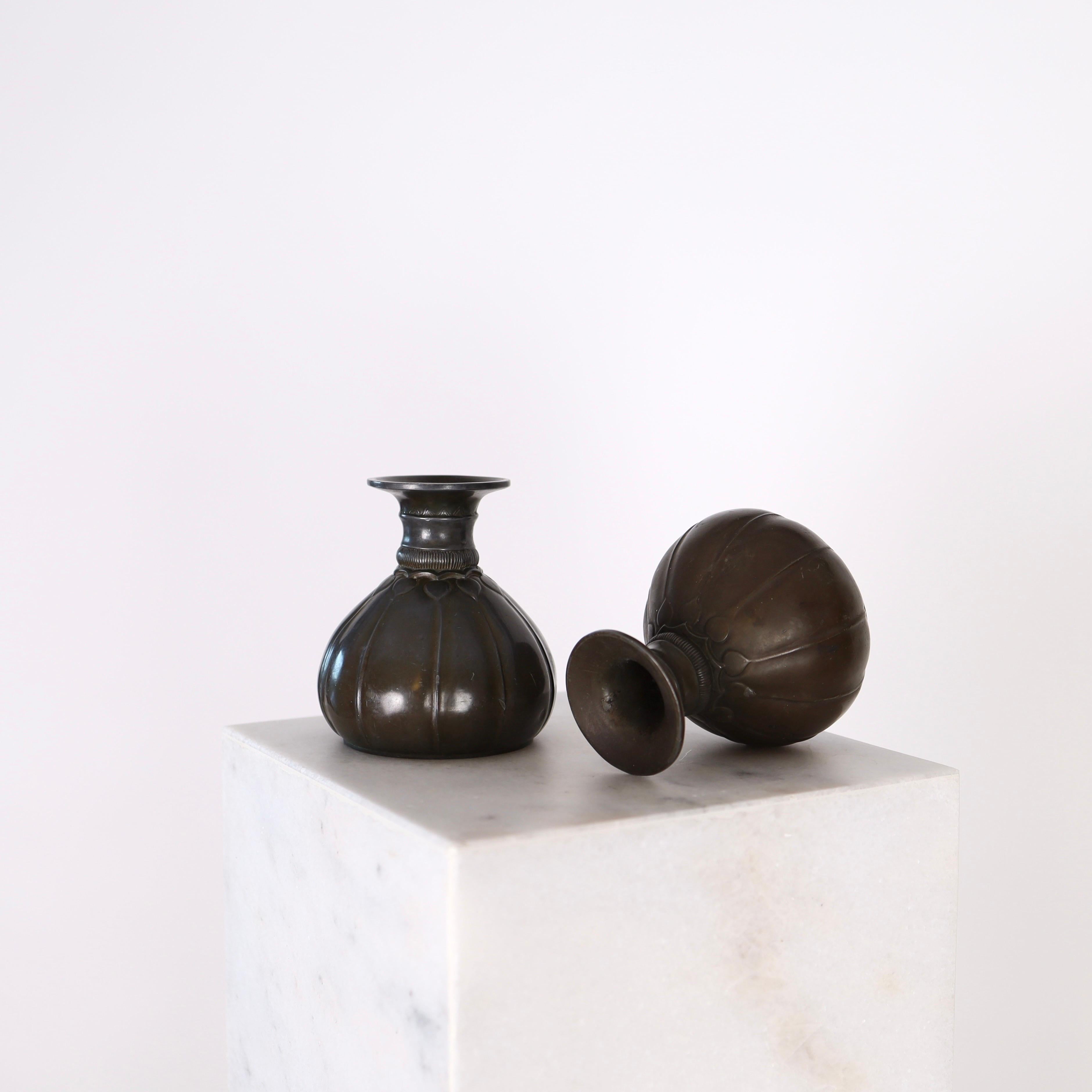 Set von Art déco-Vasen von Just Andersen, 1920er Jahre, Dänemark im Angebot 1