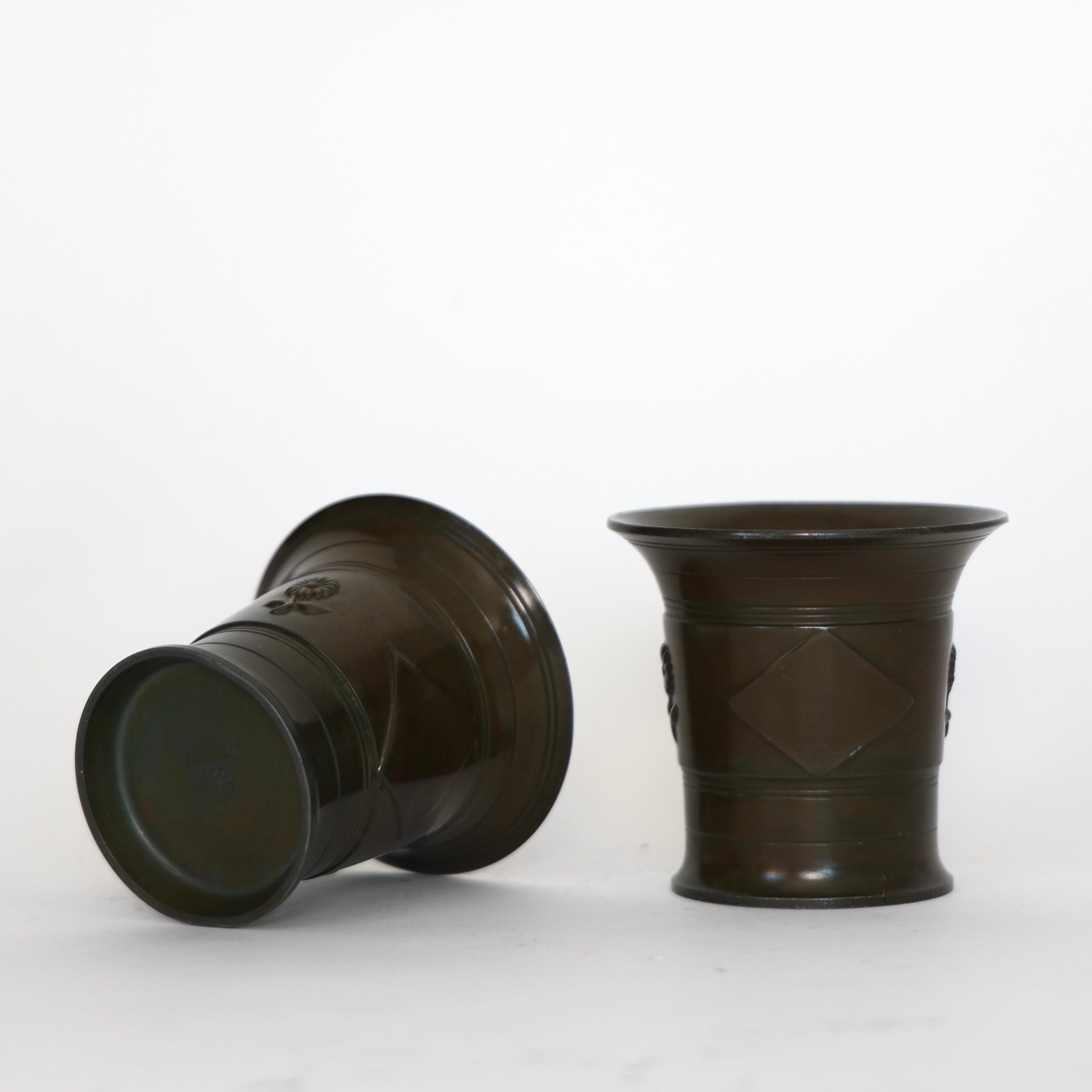 Set di vasi Art Deco di Just Andersen, anni '20, Danimarca in vendita 1