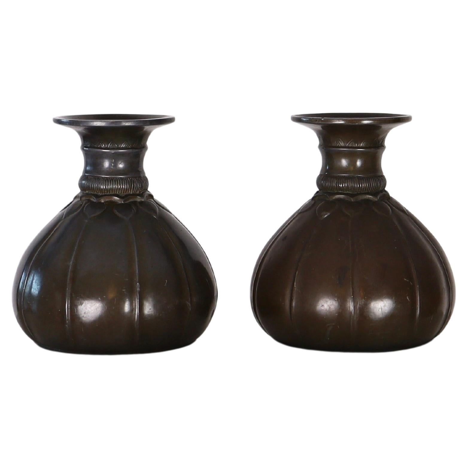 Set of art deco vases by Just Andersen, 1920s, Denmark For Sale