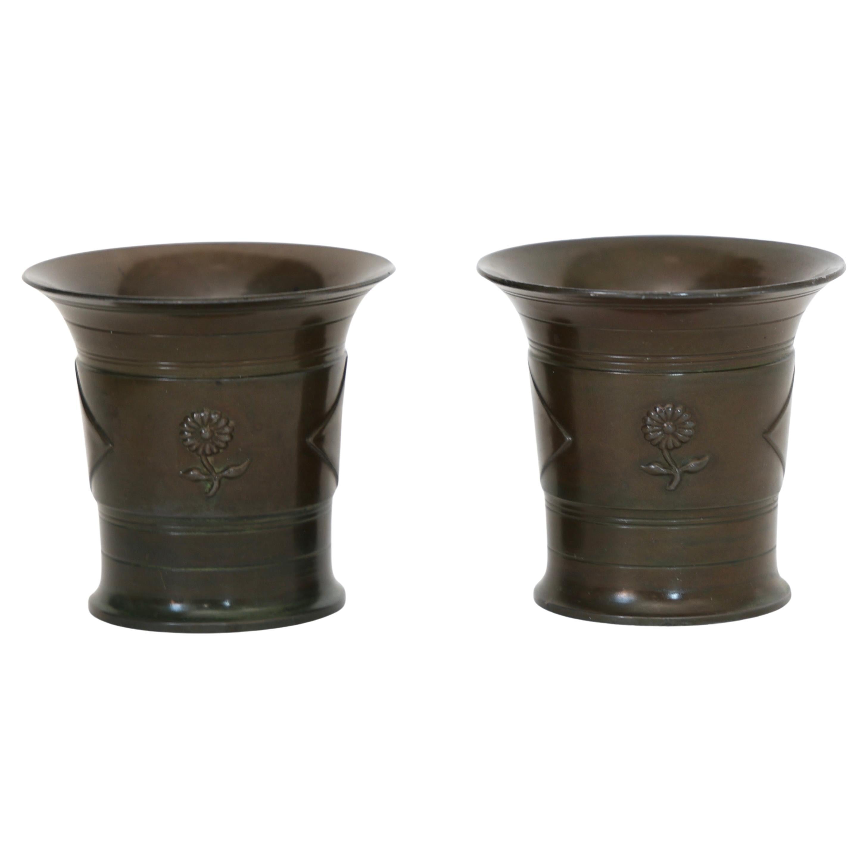 Set di vasi Art Deco di Just Andersen, anni '20, Danimarca