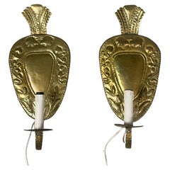 Set of Art Deco Wall Candle Sconces in Paavo Tynell style, 1940/40s