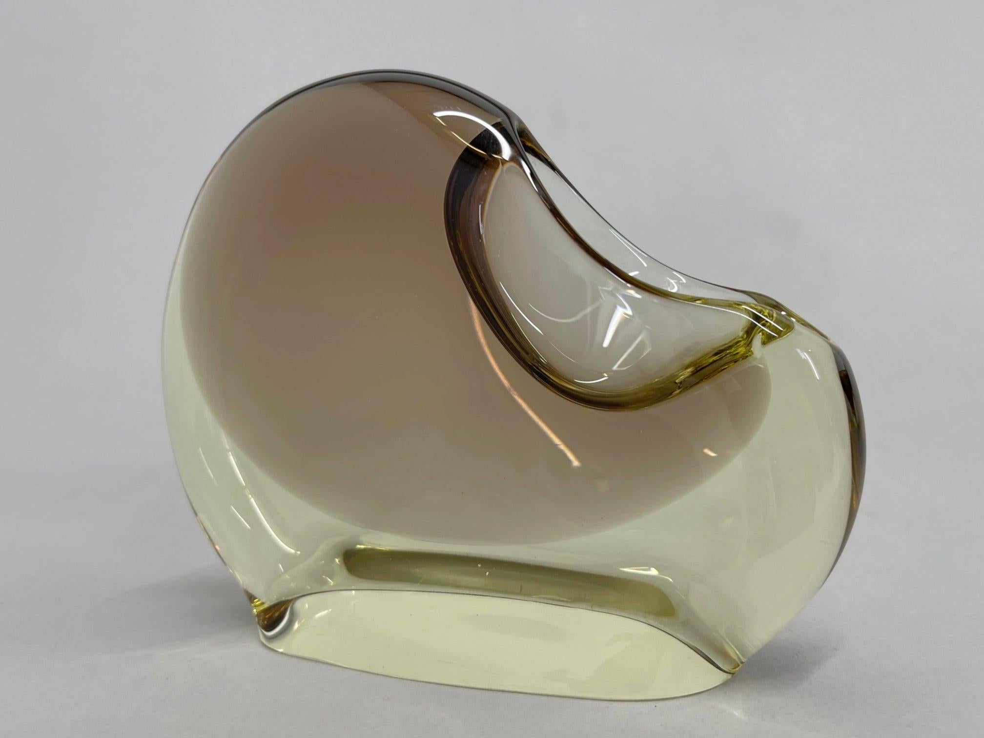 Set of Art Glass Bowl and Ashtray by Designer Josef Cvrček, 1960's For Sale 3