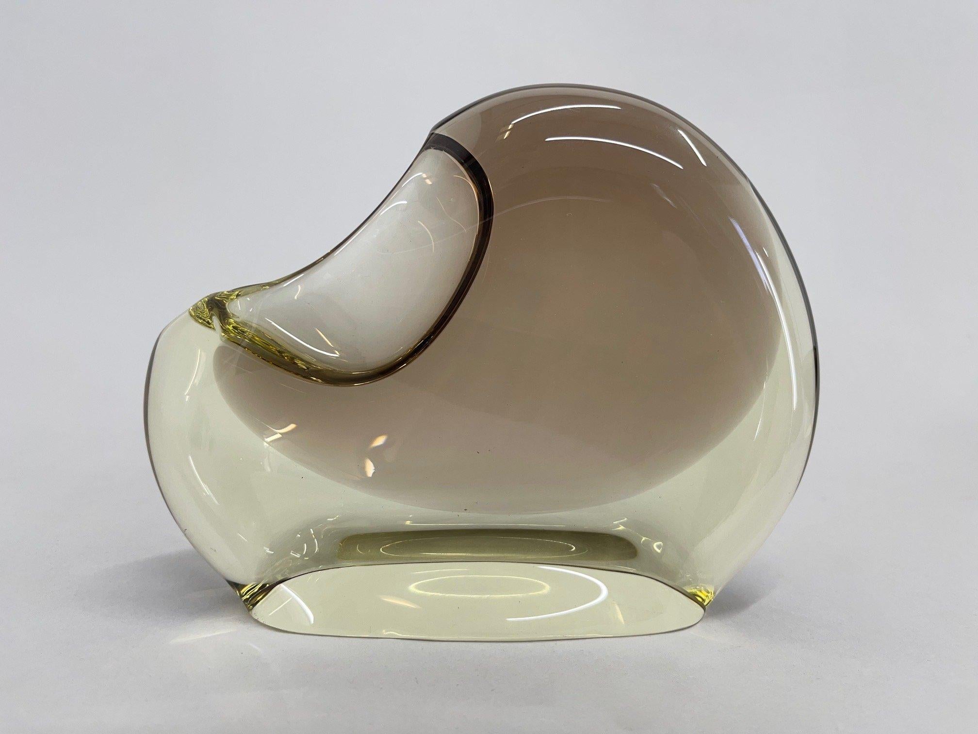 Ensemble de bol et cendrier en verre d'art du designer Josef Cvrek, années 1960 en vente 1