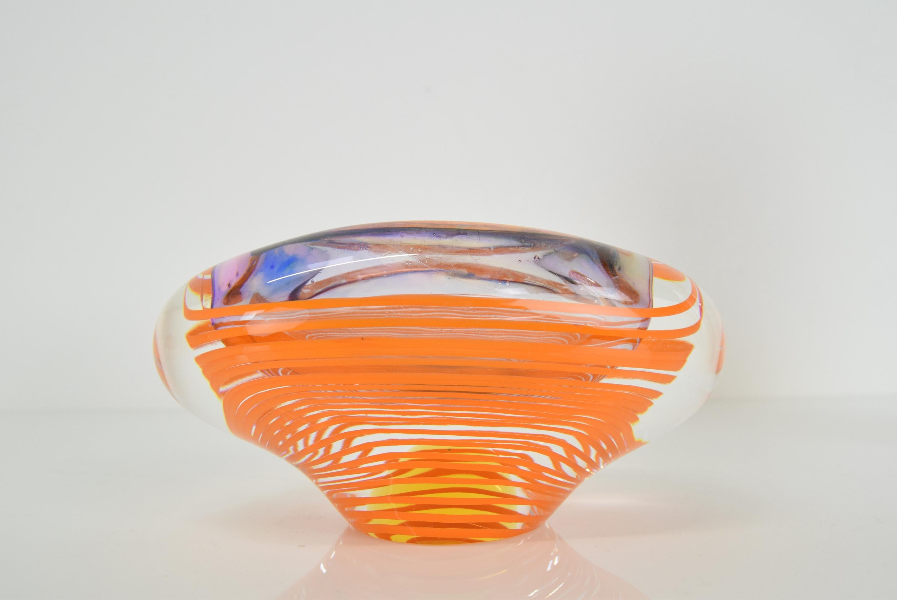 Set of Art Glass by Ivo Rozsypal, Czechoslovakia, 1970's In Good Condition For Sale In Praha, CZ