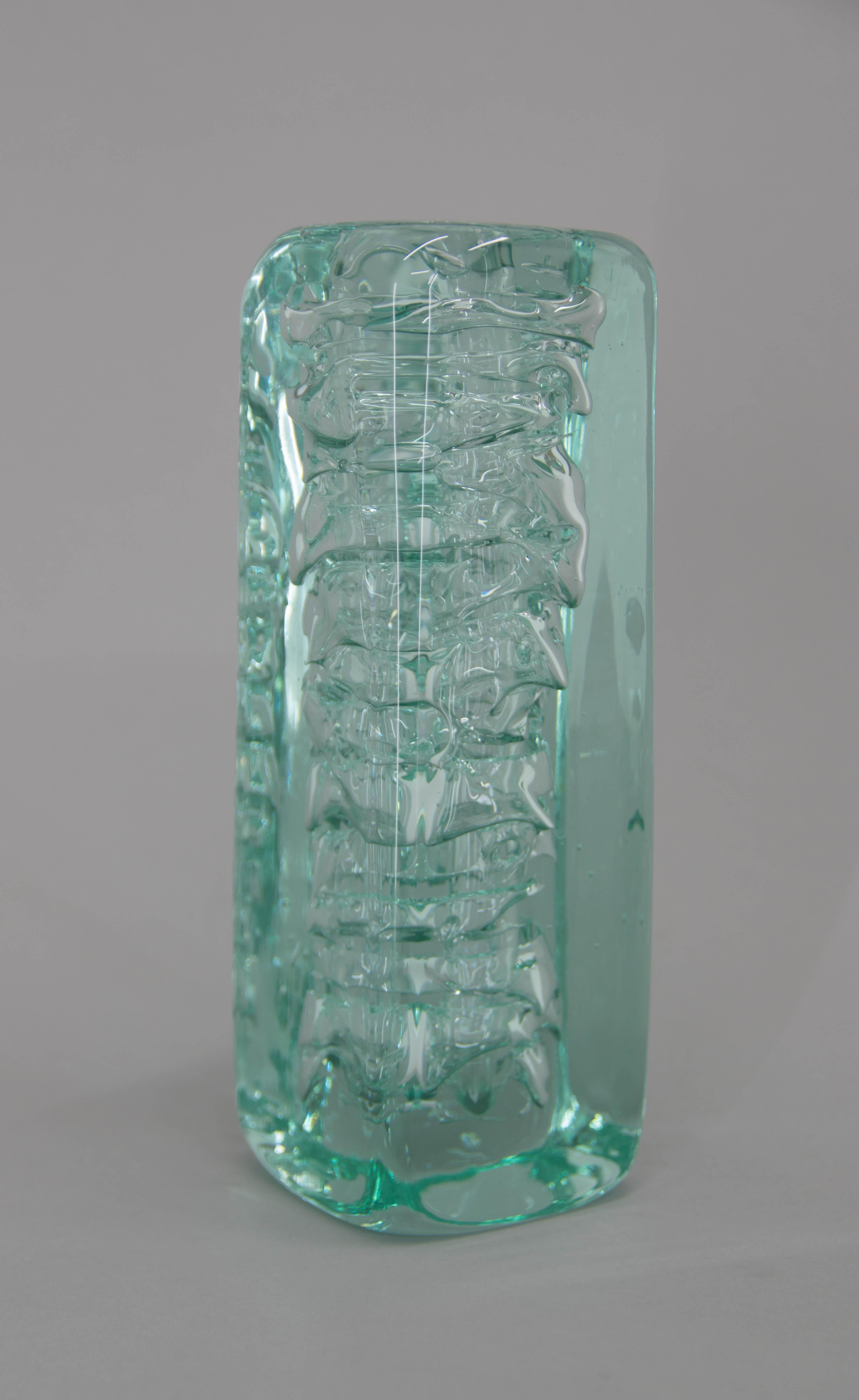 Late 20th Century Set of Art Glass Vases by Vizner for Skrdlovice, Czechoslovakia, circa 1970 For Sale