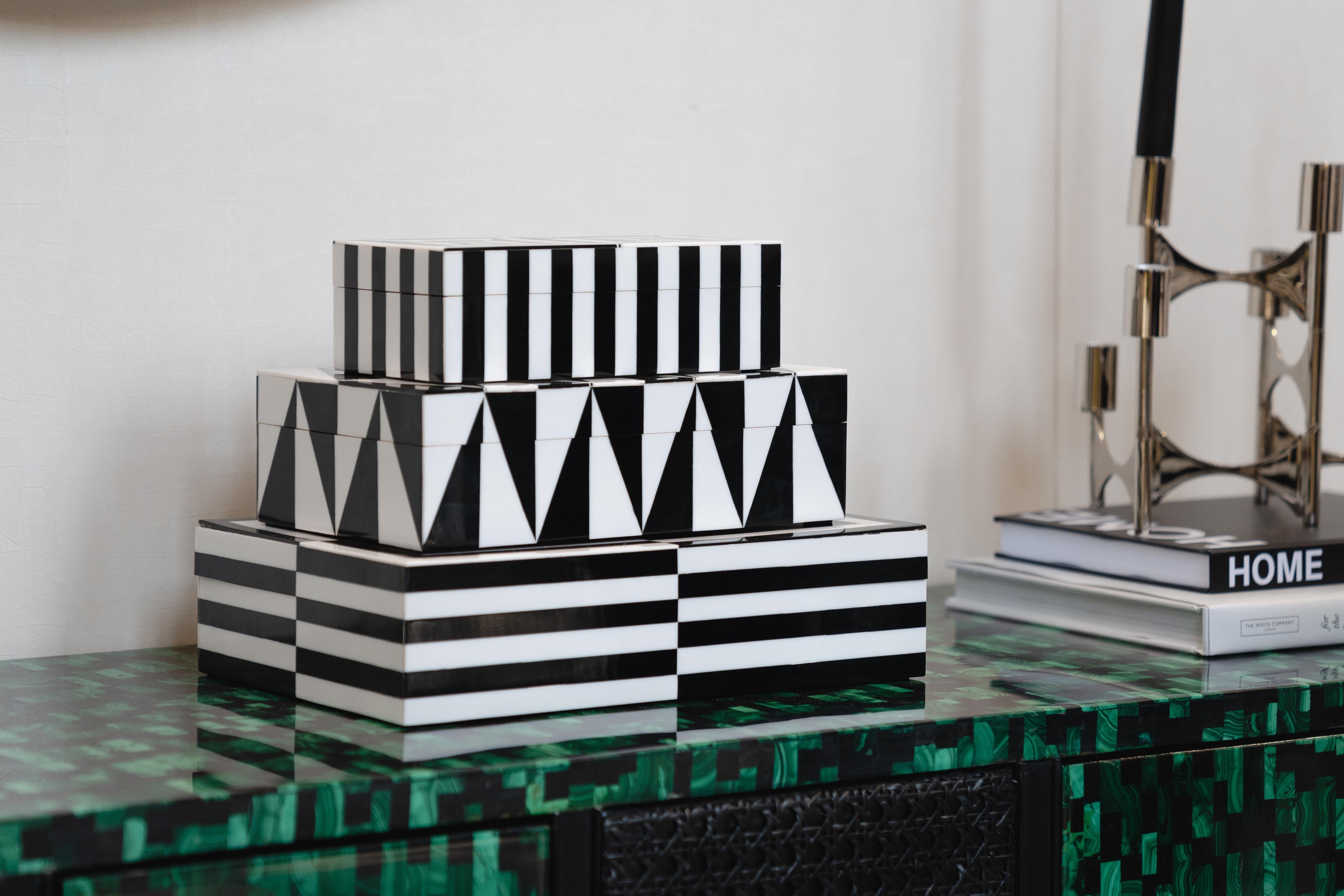 Juego de Cajas de Arte Lacadas- Cajas Decorativas Indio en venta