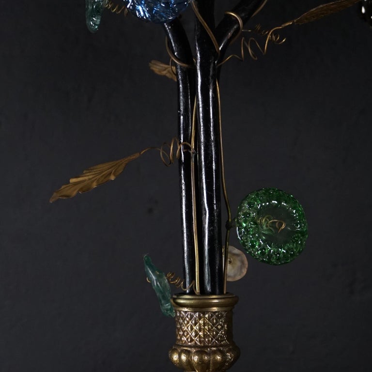Set of Art Nouveau Italian Table Lamp Shades with Three ...