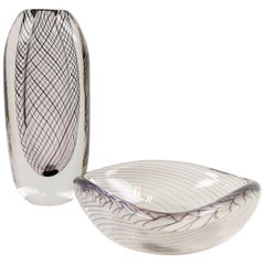 Set di vasi e ciotole d'arte Vicke Lindstrand, 1950, Svezia